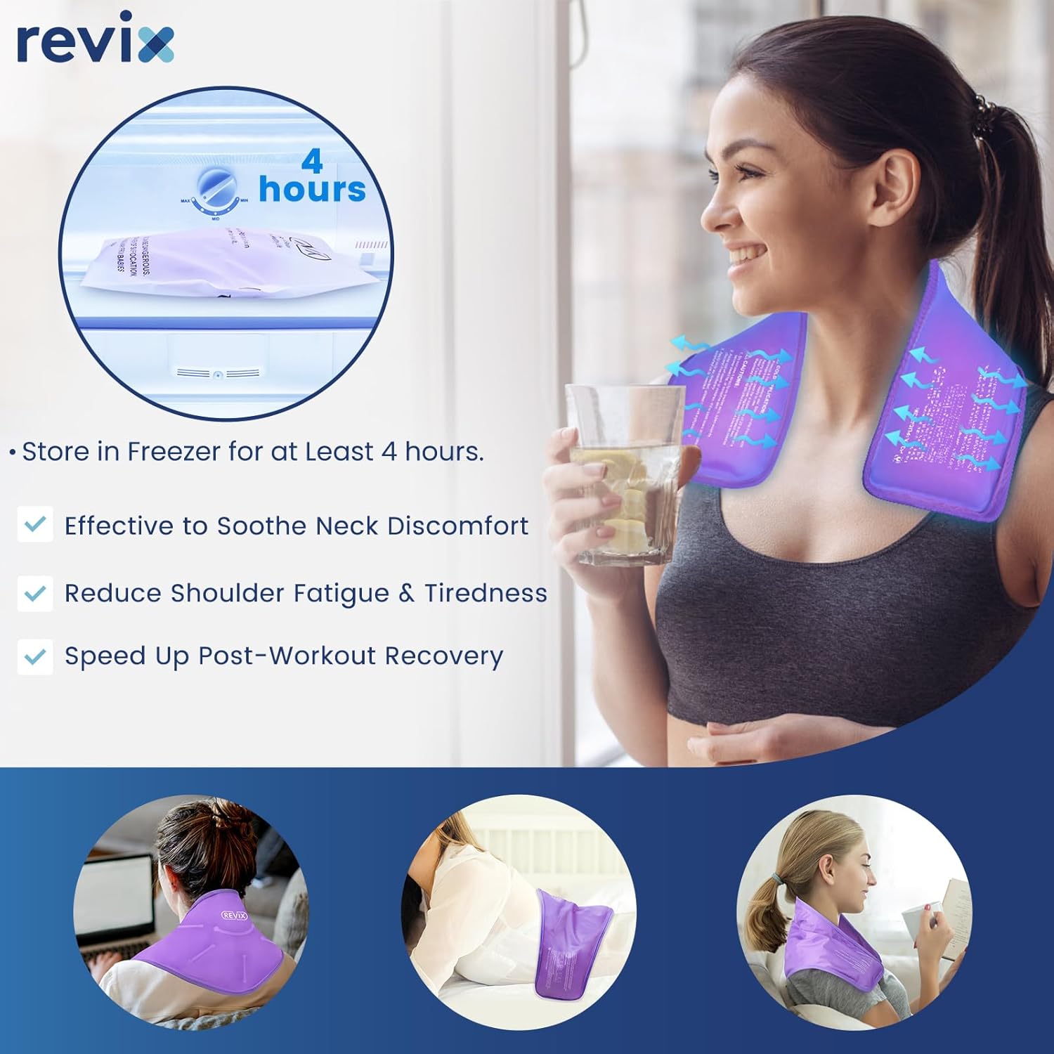 REVIX Ice Pack for Shoulders and Neck, Shoulder Ice Pack for Back Relief
