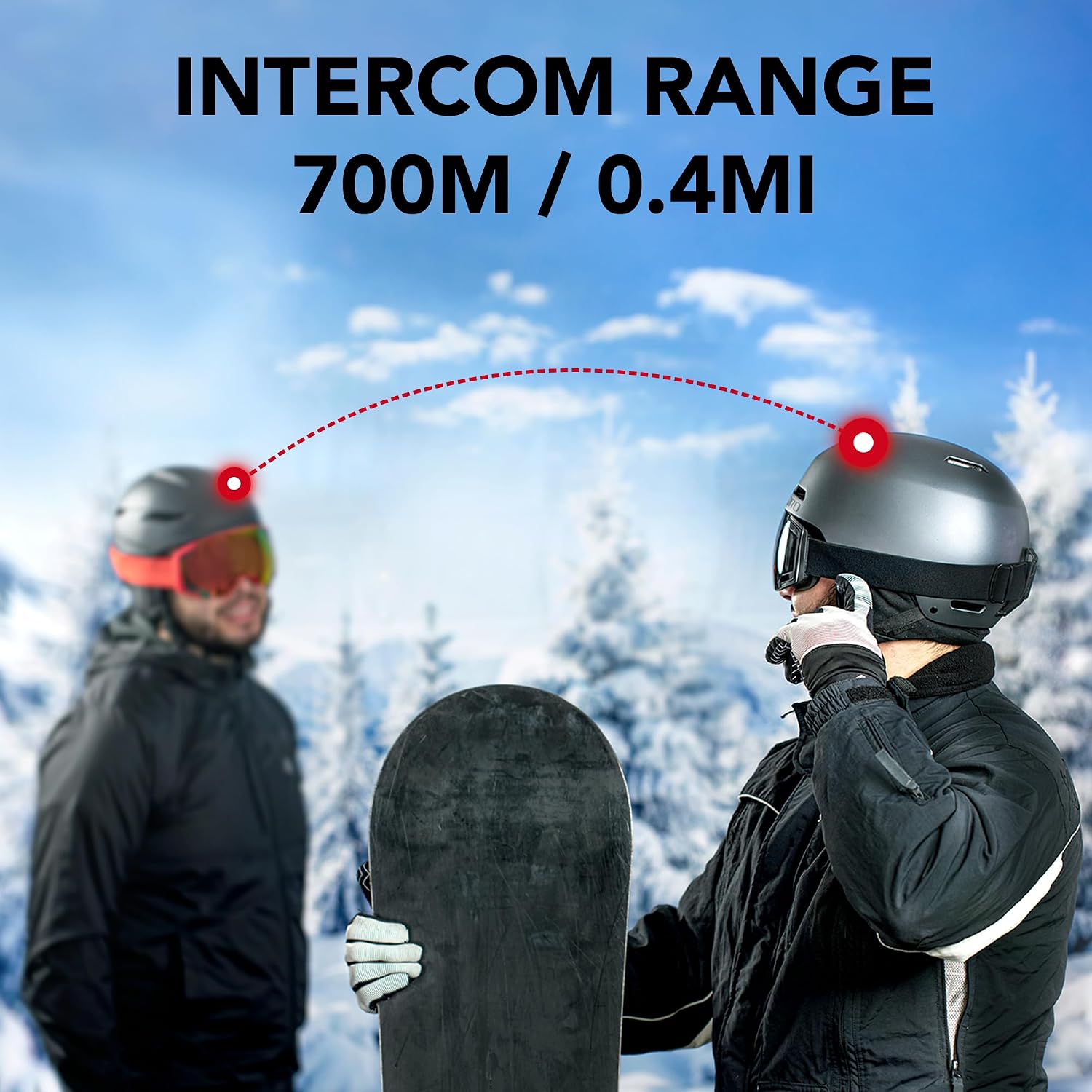 Sena Snowtalk 2 - Universal Bluetooth Headset for Snow Helmets with Built-in Wireless Intercom