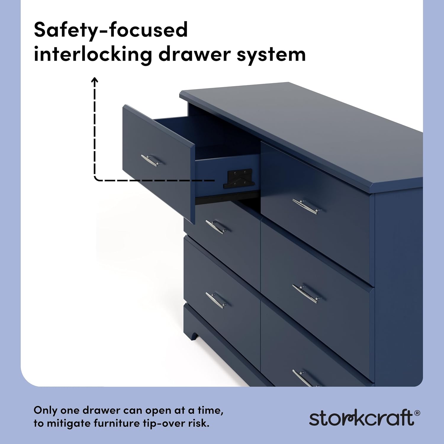 Storkcraft Brookside 2 Drawer Changing Table Dresser, Pebble Gray