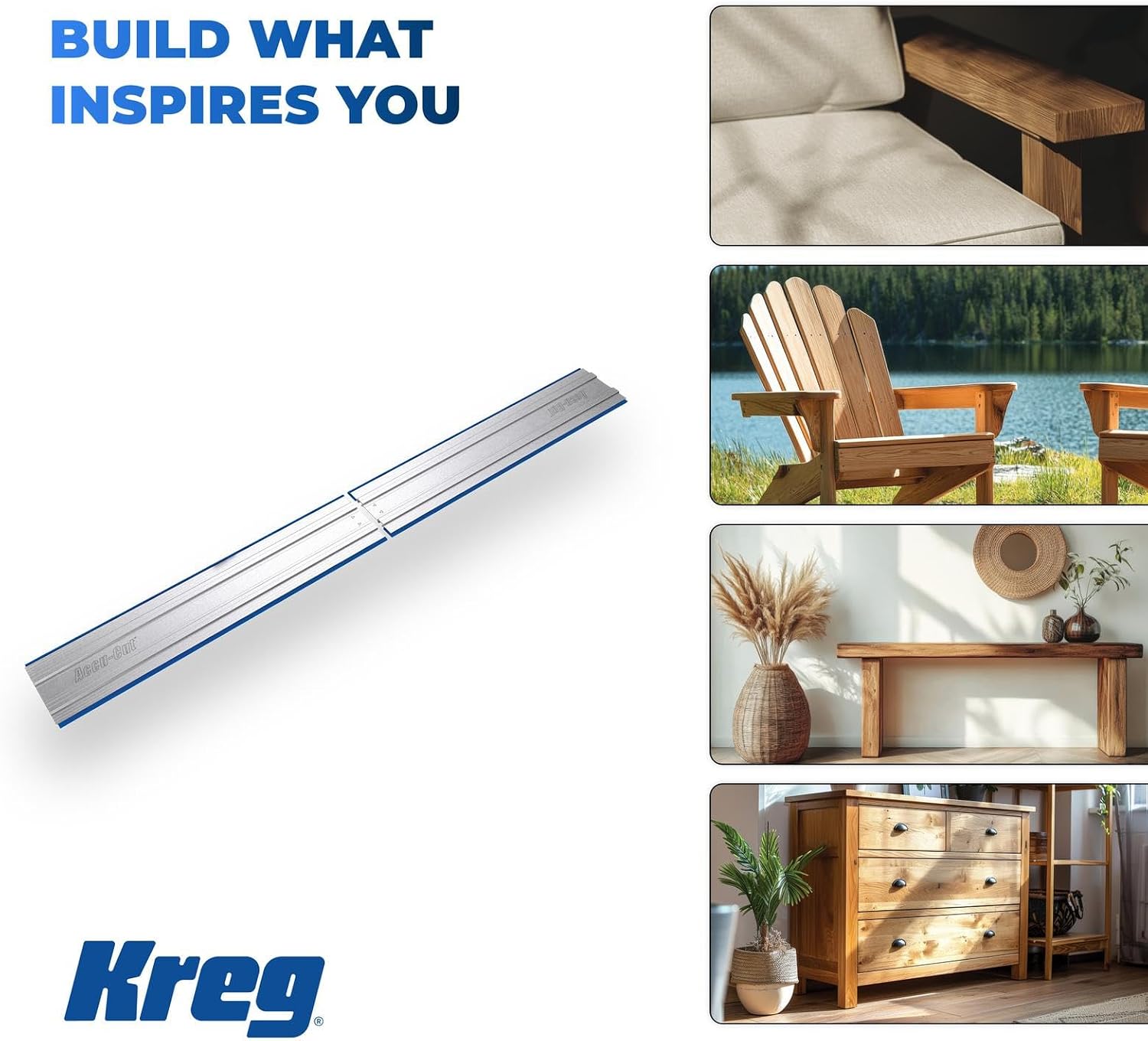 Kreg KMA2750 Accu-Cut Expansion Pack - For Circular Saw Track - Adds 50" Cutting Length - Compatible with Accu-Cut (KMA2700) - Track Guide Rail
