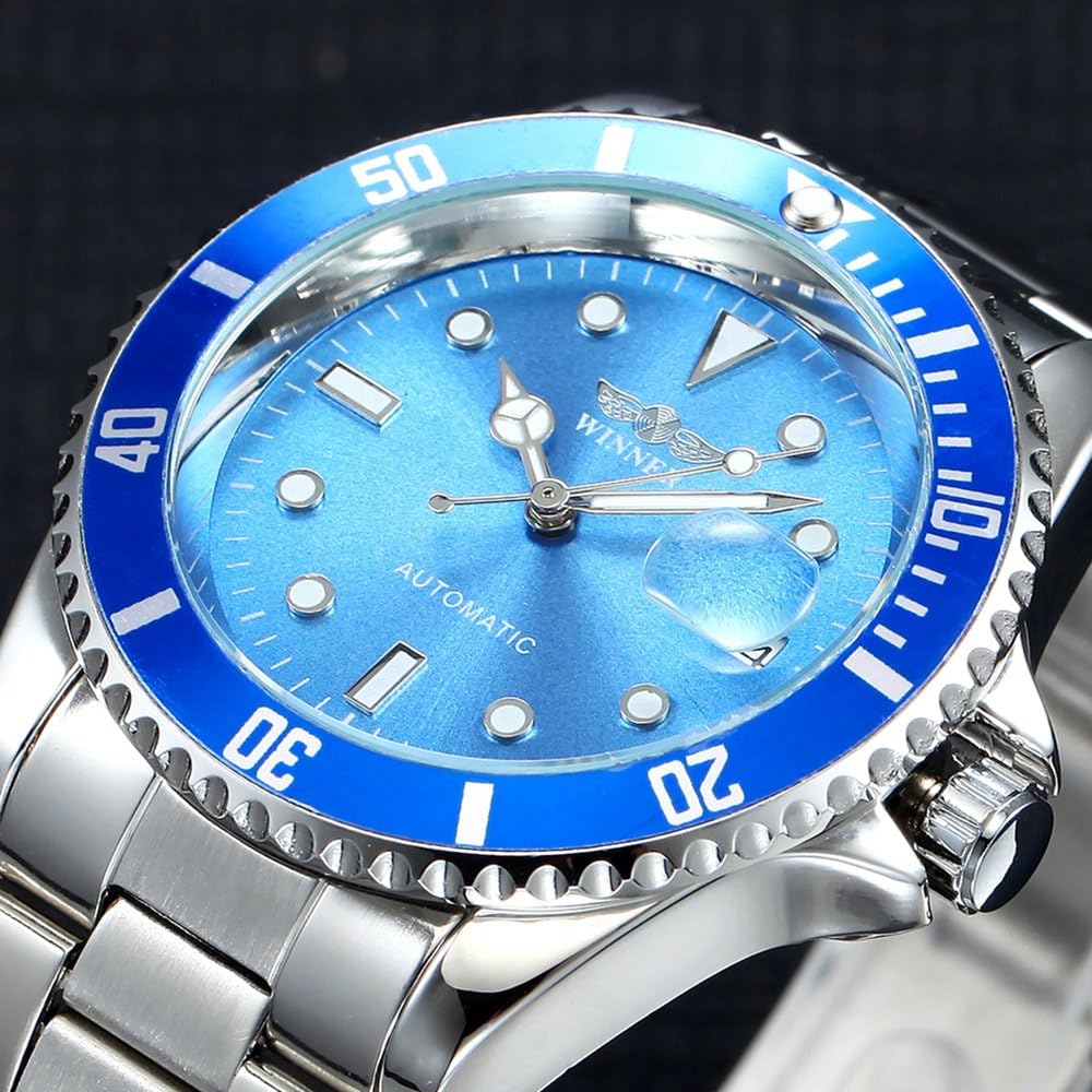 MASTOP Men Automatic Mechanical Watches Full Steel Waterproof Mens Watches | Calendar,Fashion Wristwatch for Men