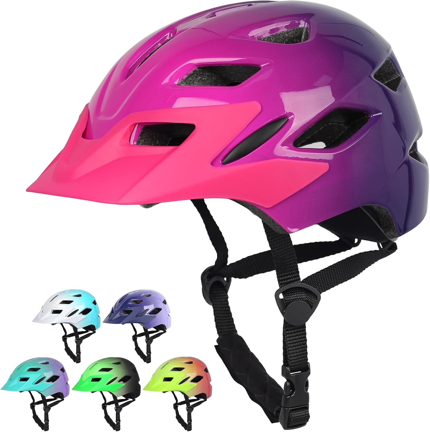 Kids Bike Helmet with LED Light for Youth Teen Toddler Boys Girls