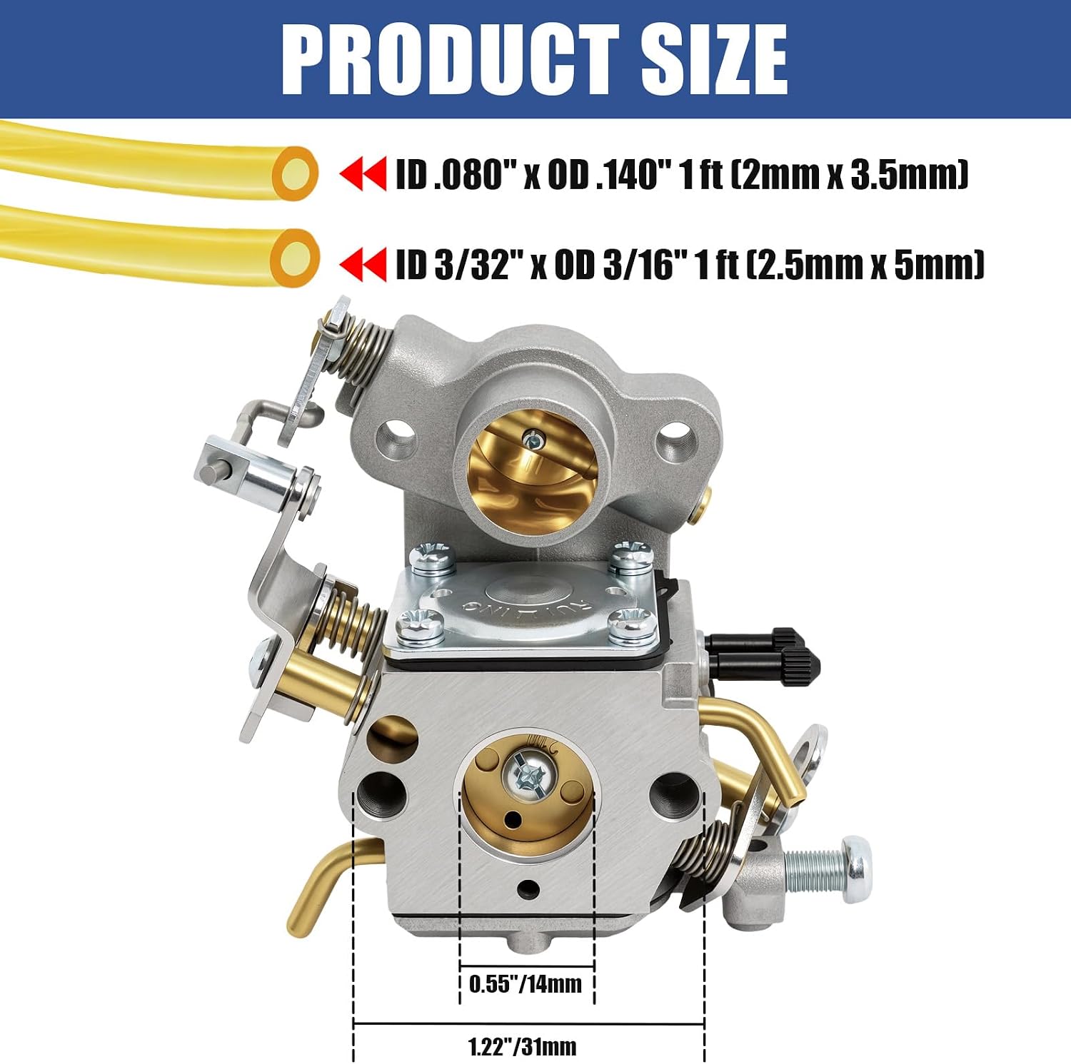 Podoy PP4218A P3314 Carburetor Compatible with Poulan Pro Chainsaw | Replaces 545070601 530070701 530035590, Compatible with P3416 P3816 PR4218 PP4218A 18" 35cc 42cc Craftsman ZAMA C1M-W26C