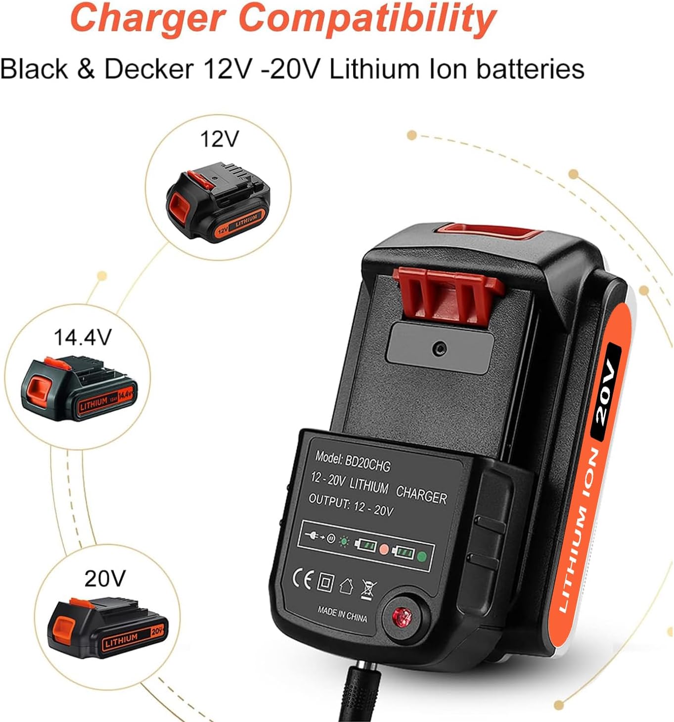 ANTRobut 3500mAh Replacement for Black and Decker 20V Lithium Battery and Charger Compatible with 20V Black & Decker Batteries