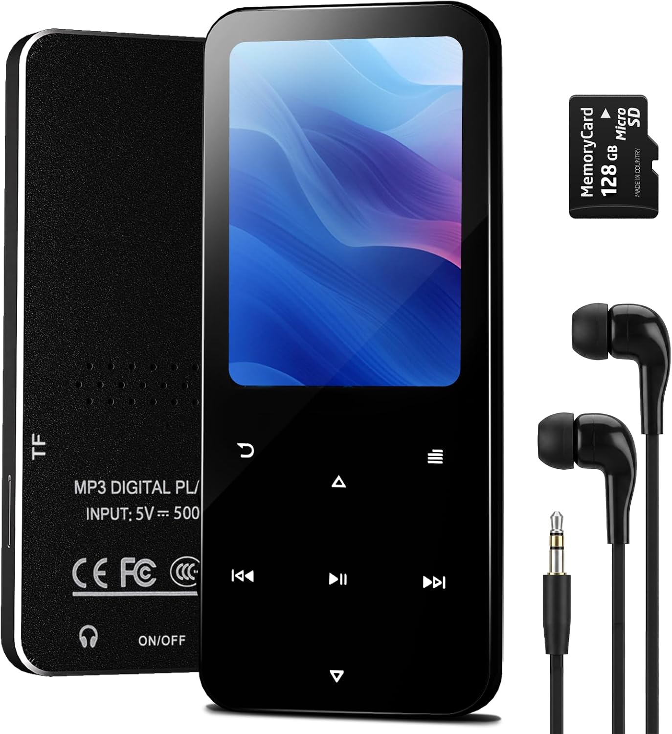 144GB MP3 Player, Bluetooth 5.2 Music Player, HiFi Sound Digital Music, Built-in HD Speaker, FM Radio, Voice Recorder, Earphones Included