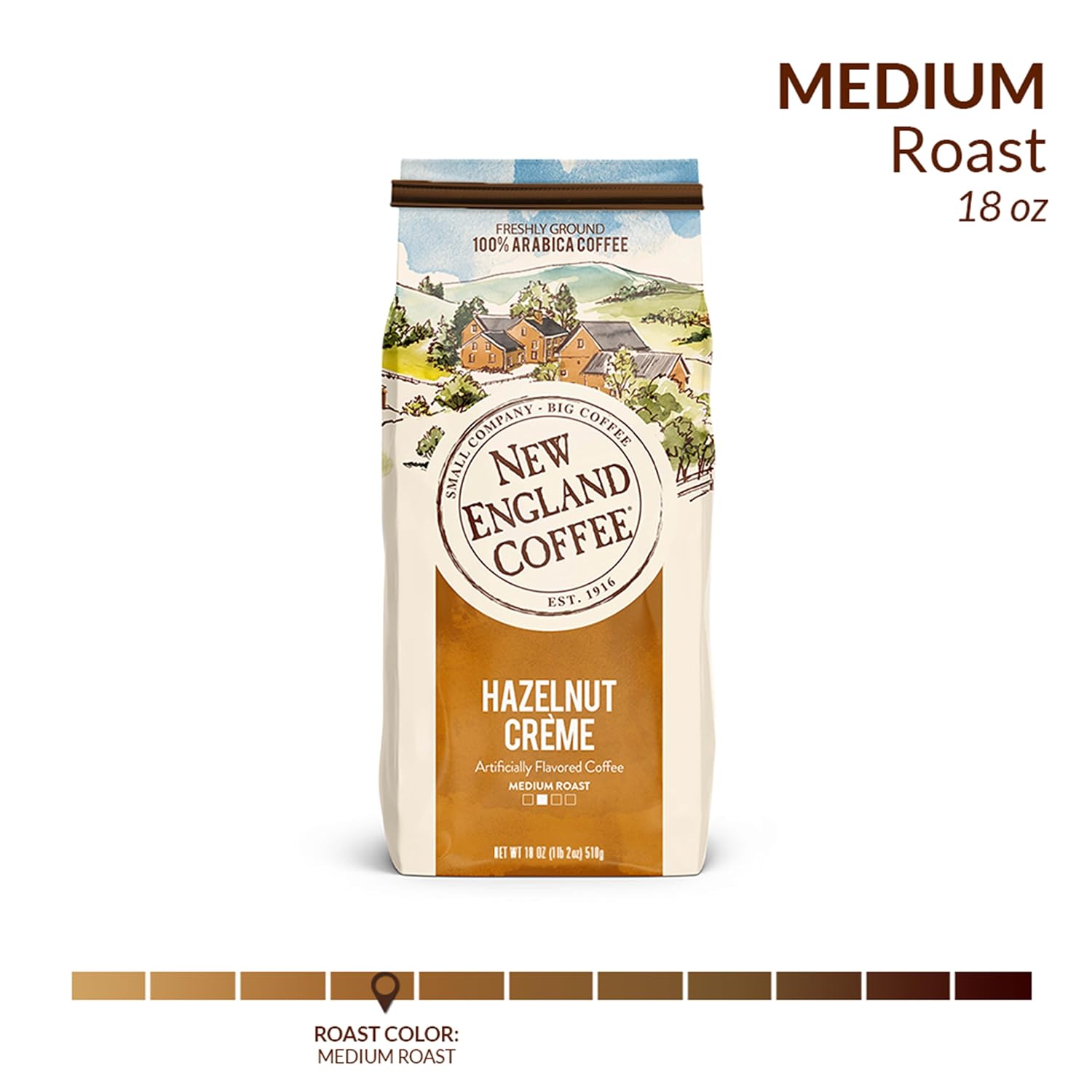 New England Coffee French Roast Dark Roast Ground Coffee, 10oz Bag (Pack of 1)