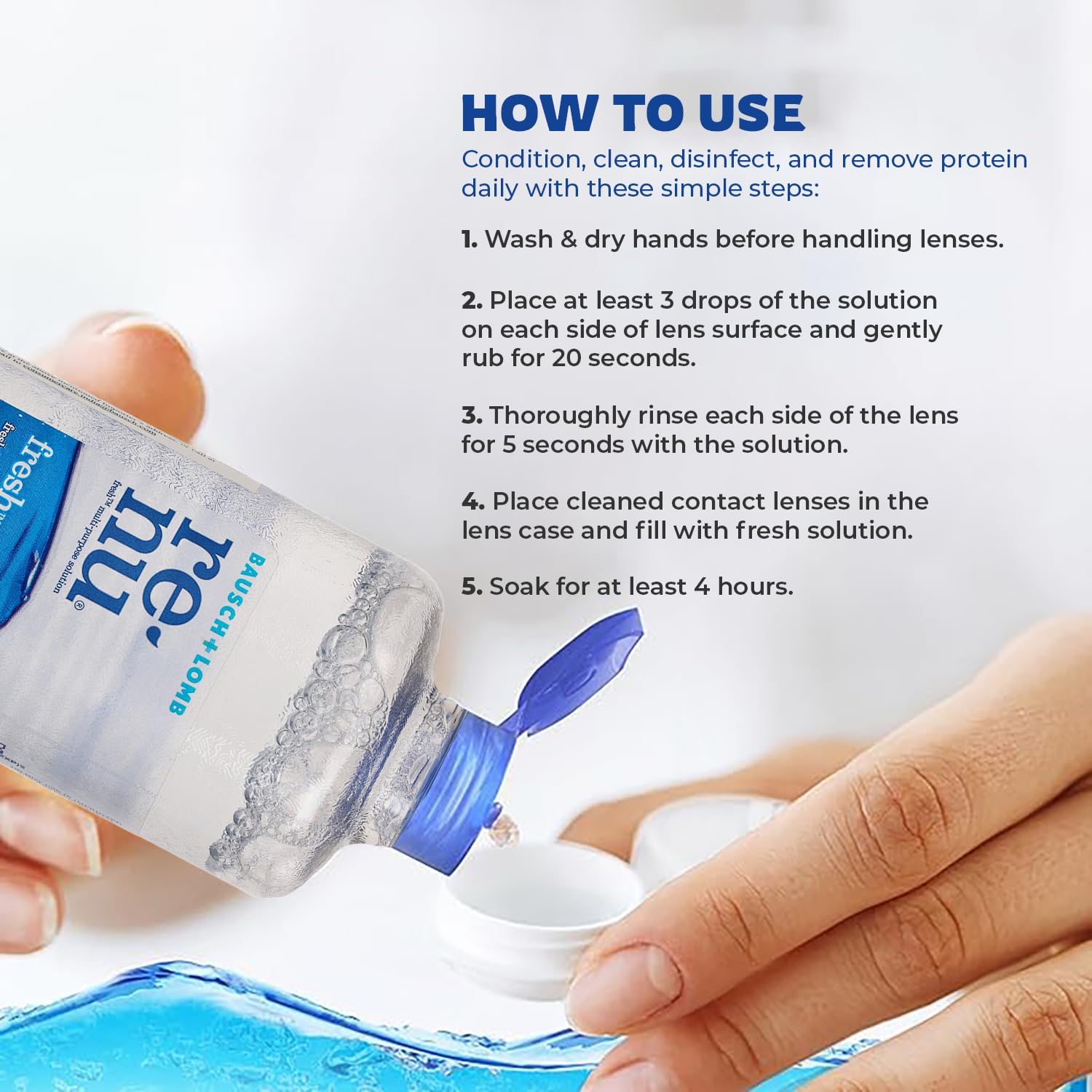 Renu Contact Lens Solution, Advanced Formula, Multi-Purpose Solution with Lens Case, Gently Cleans, Disinfects