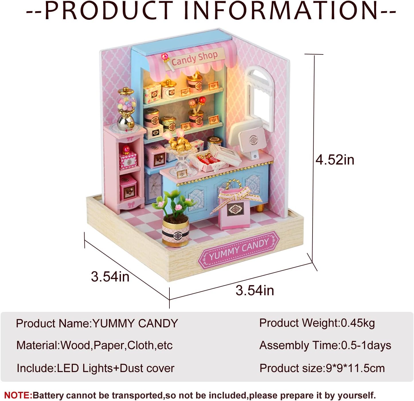 CUTEROOM DIY Doll Room Miniature Furniture Wooden House Kit-Study Room