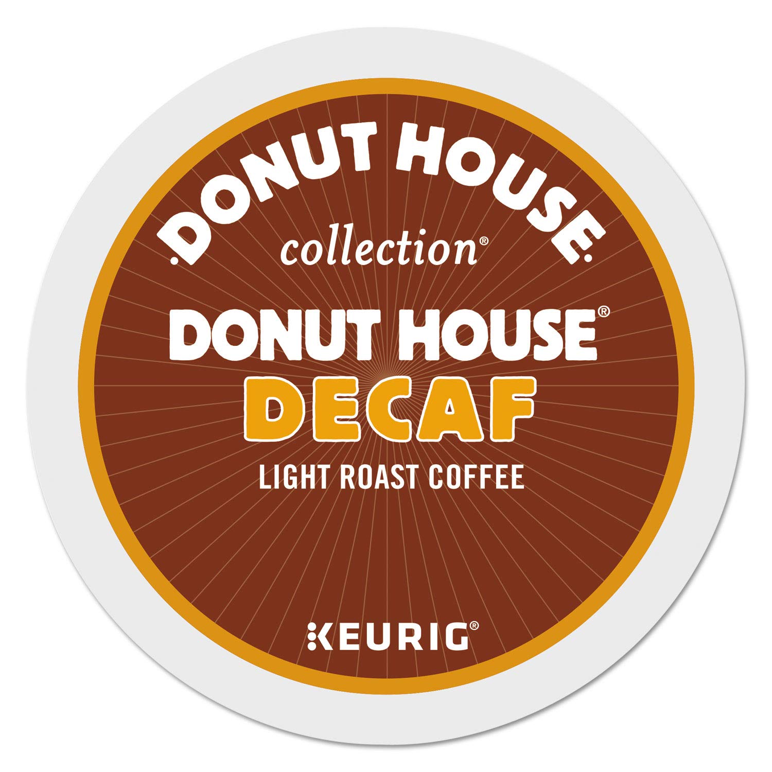 Donut House Collection Chocolate Glazed Donut, Single-Serve Keurig K-Cup Pods, Flavored Light Roast Coffee, 24 Count