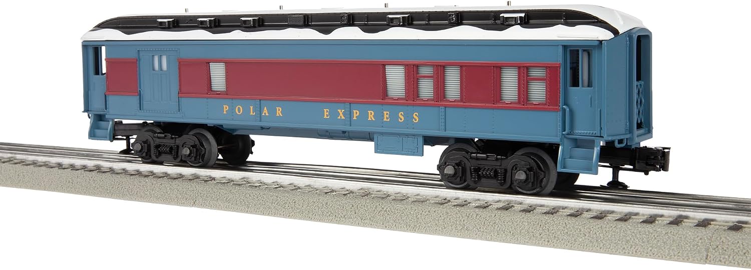 Lionel Warner Brothers The Polar Express Combination Car – O Gauge Model Train Passenger Car with Diecast Trucks, Operating Couplers