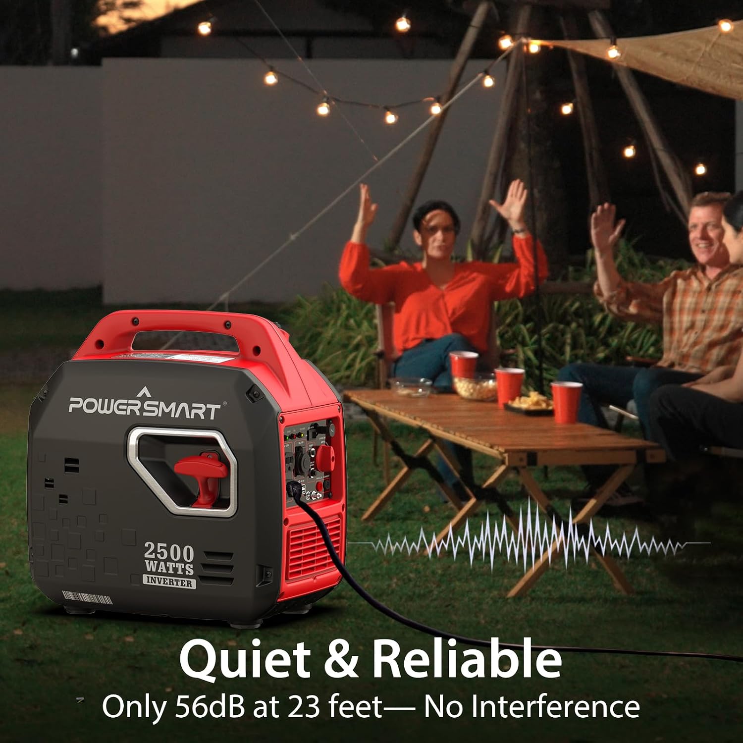 PowerSmart 4800W Portable Inverter Generator,Parallel Ready&Electric Start Super Quite Gas Powered,RV Ready with 30A Outlet, EPA & CARB Compliant for Home Backup, Camping,Portable Power Station
