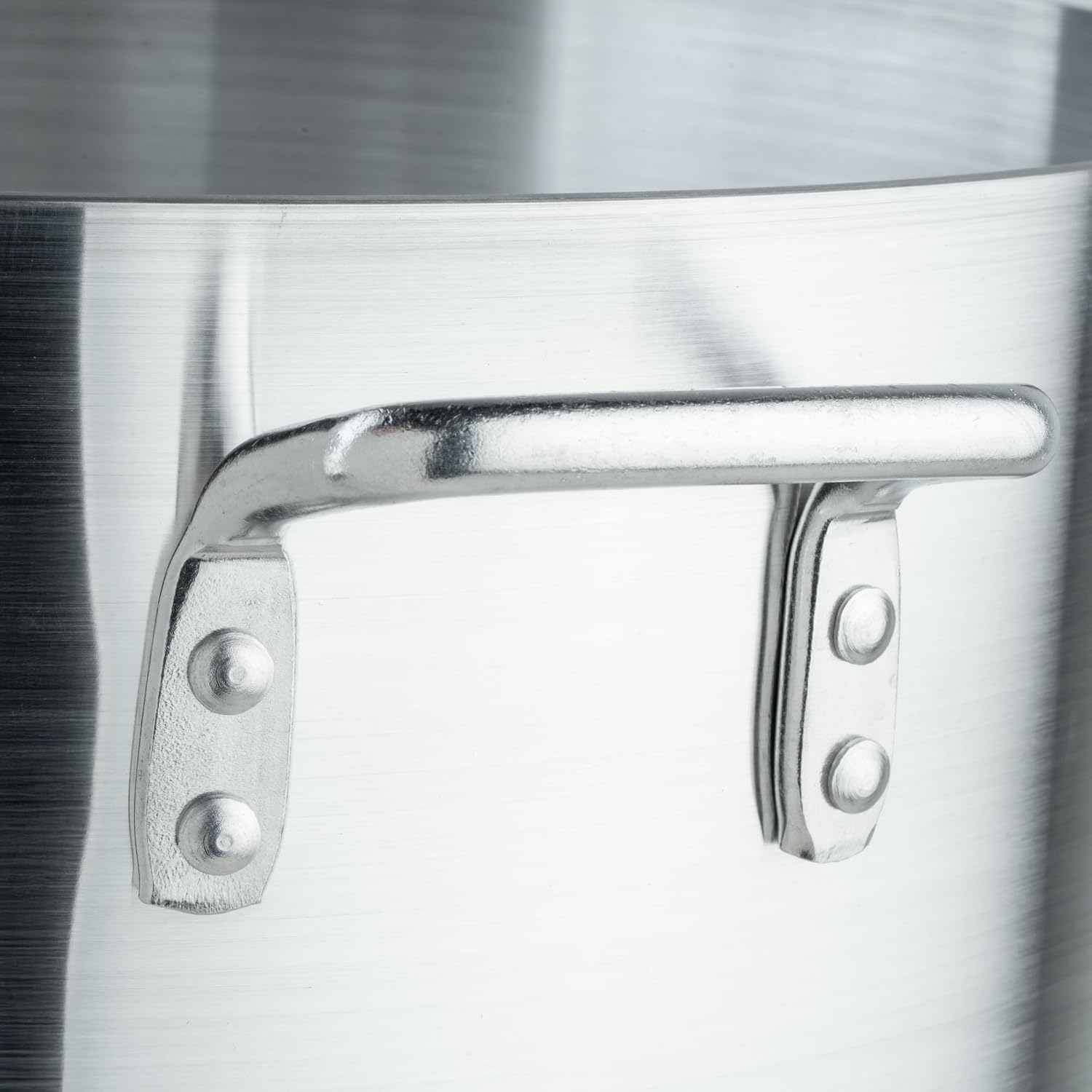 Winco 20 qt Aluminum Heavy-Duty Stock Pot | Thick walls, Riveted handles, Wide base, Great for Stocks, Soups, Pasta and Batch Cooking