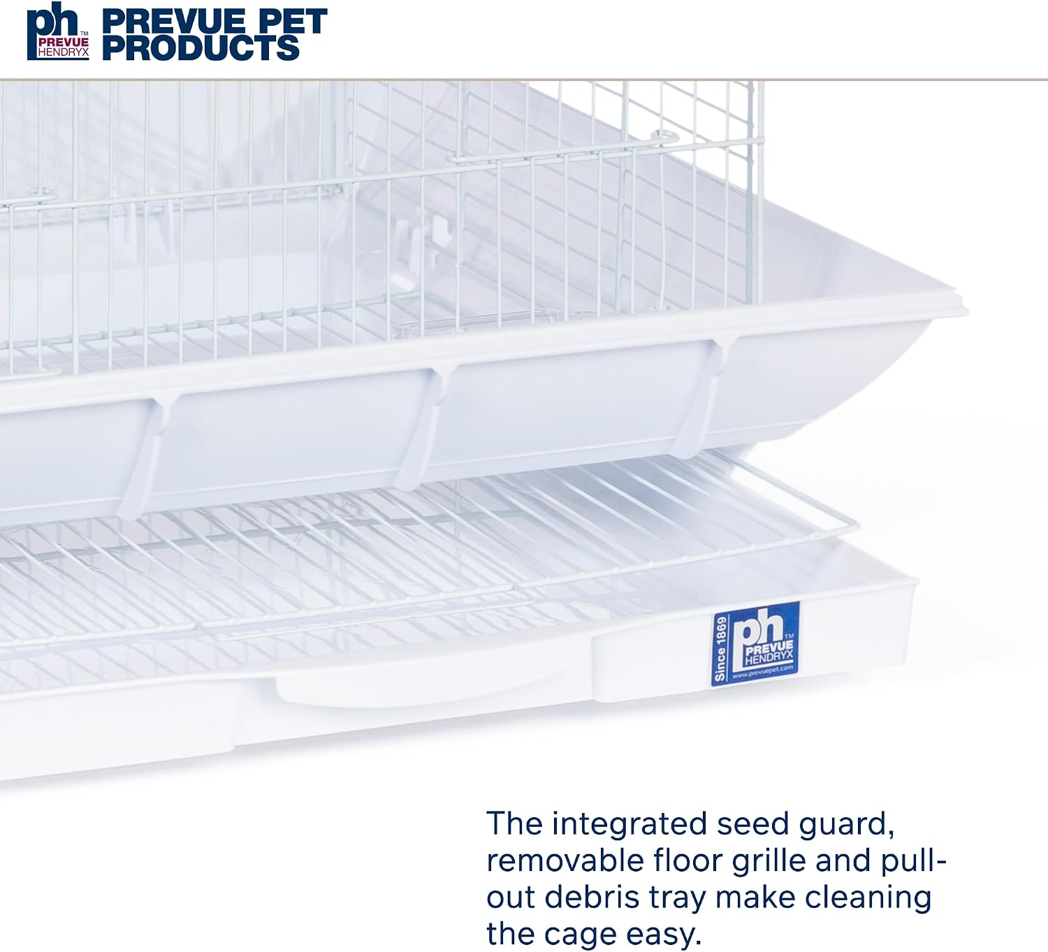 Prevue Hendryx SP850B/B Clean Life Cockatiel Cage, Black, 1/2"