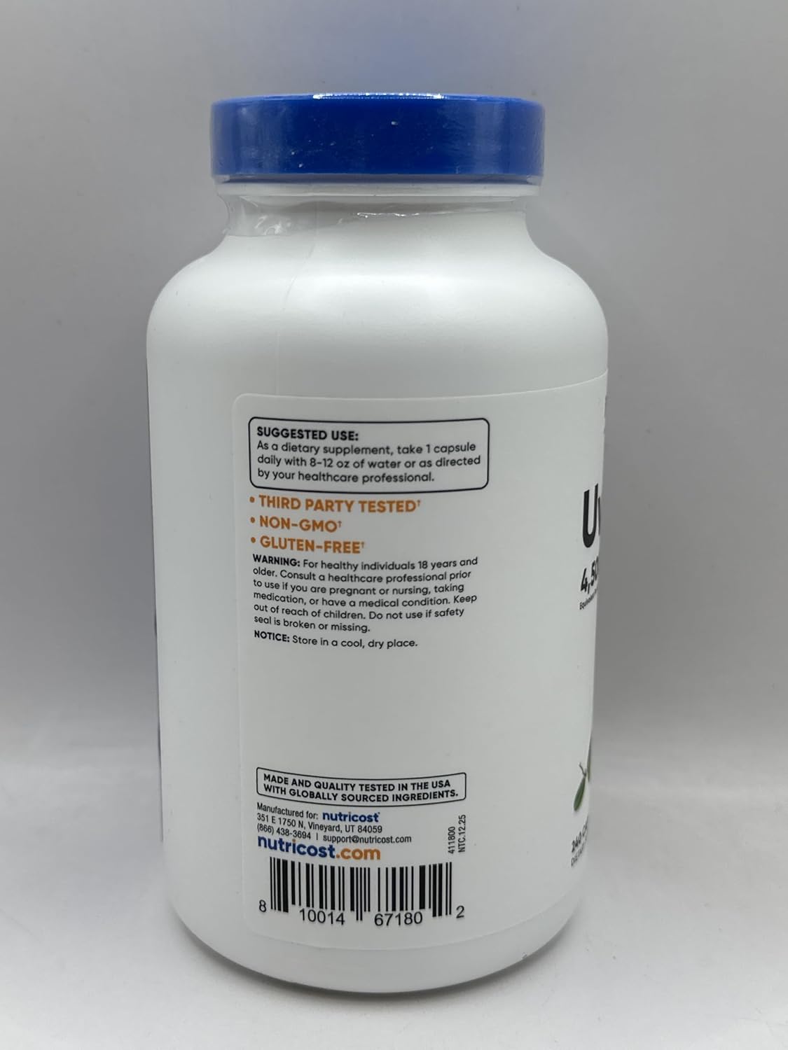 Nutricost Uva Ursi Extract 240 Capsules for 240 Servings Per Bottle