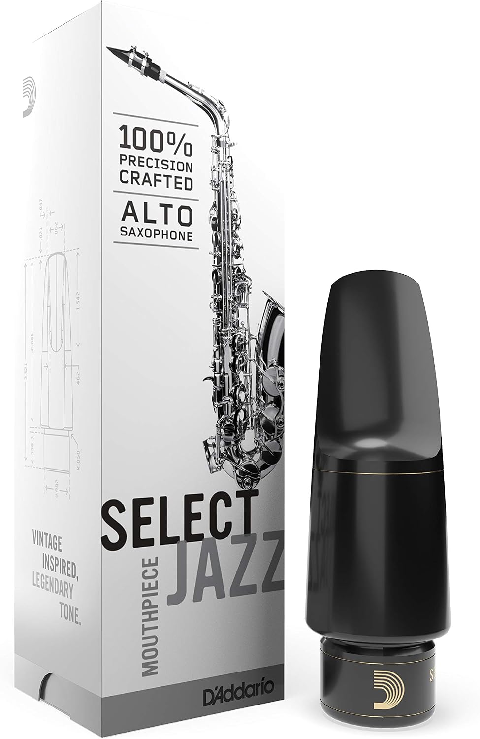 D’Addario Woodwinds Select Jazz Alto Saxophone Mouthpiece - D6M - Mouthpiece for Alto Sax