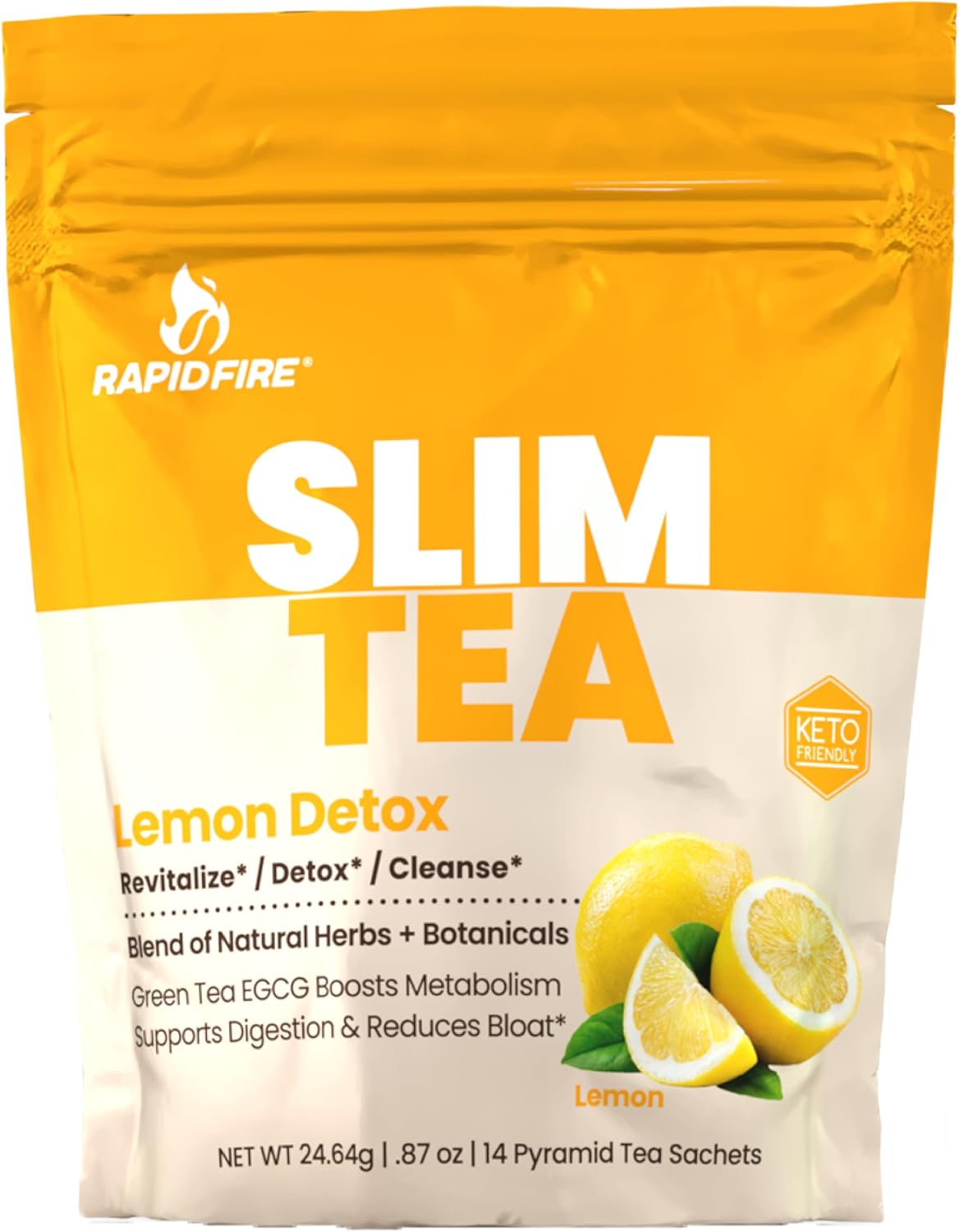 Slim Tea 14 Day Herbal Teatox, Blend of Natural Herbs and Botanicals, Supports Healthy Weight Management, Supports Metabolism, Delicious Lemon Flavor