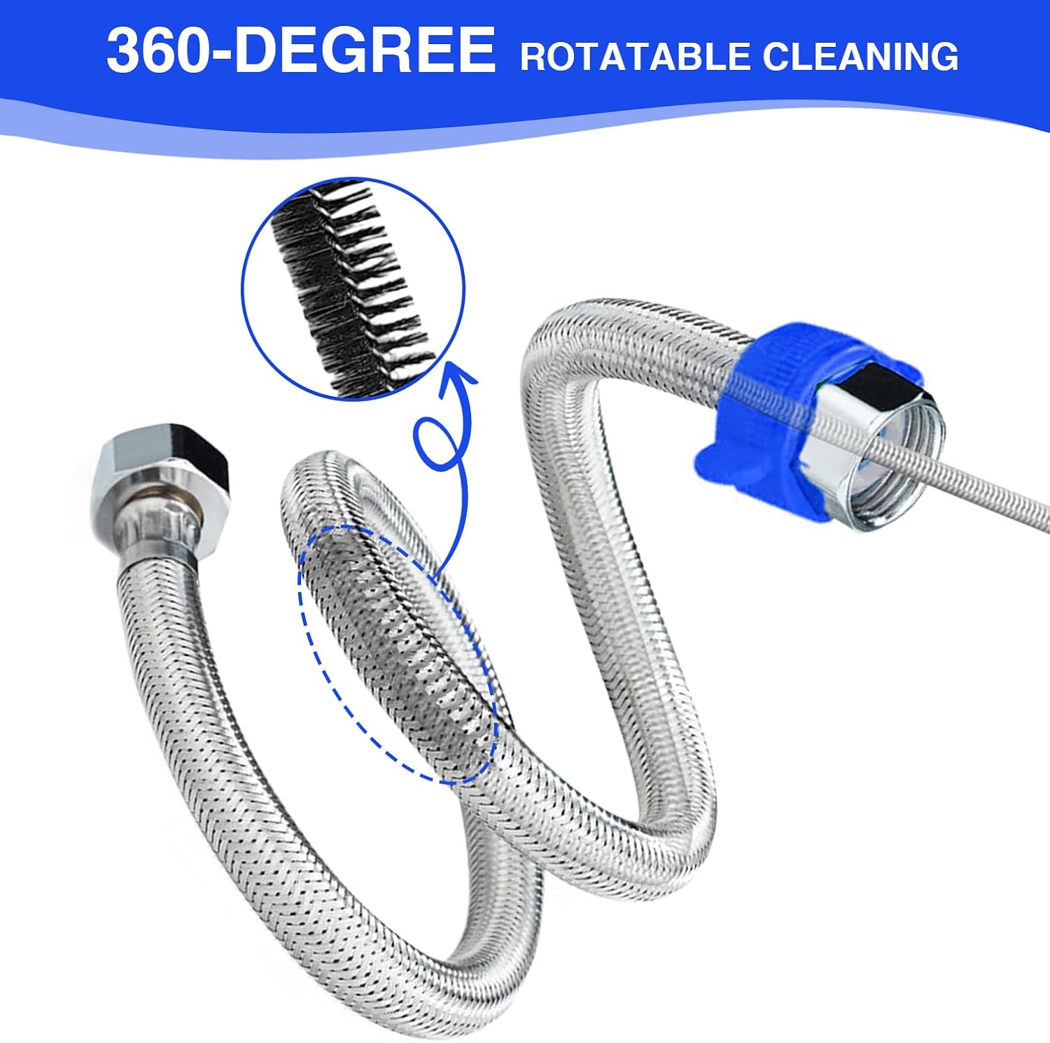Universal CPAP Hose Cleaning Brush for 7 Feet Tubing Suitable for All CPAP Hoses and Masks CPAP Hose Cleaning Brush Kit Compatible with