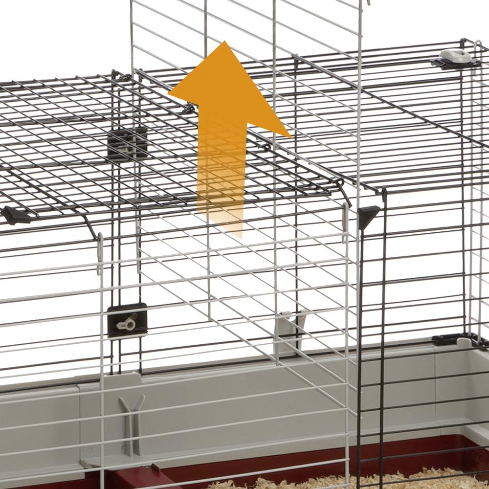 Ferplast Krolik XXL Rabbit Cage w/Wire Extension | Rabbit Cage Includes All Accessories & Measures 63.8L x 23.62W x 19.68H Inches | 1-Year Warranty
