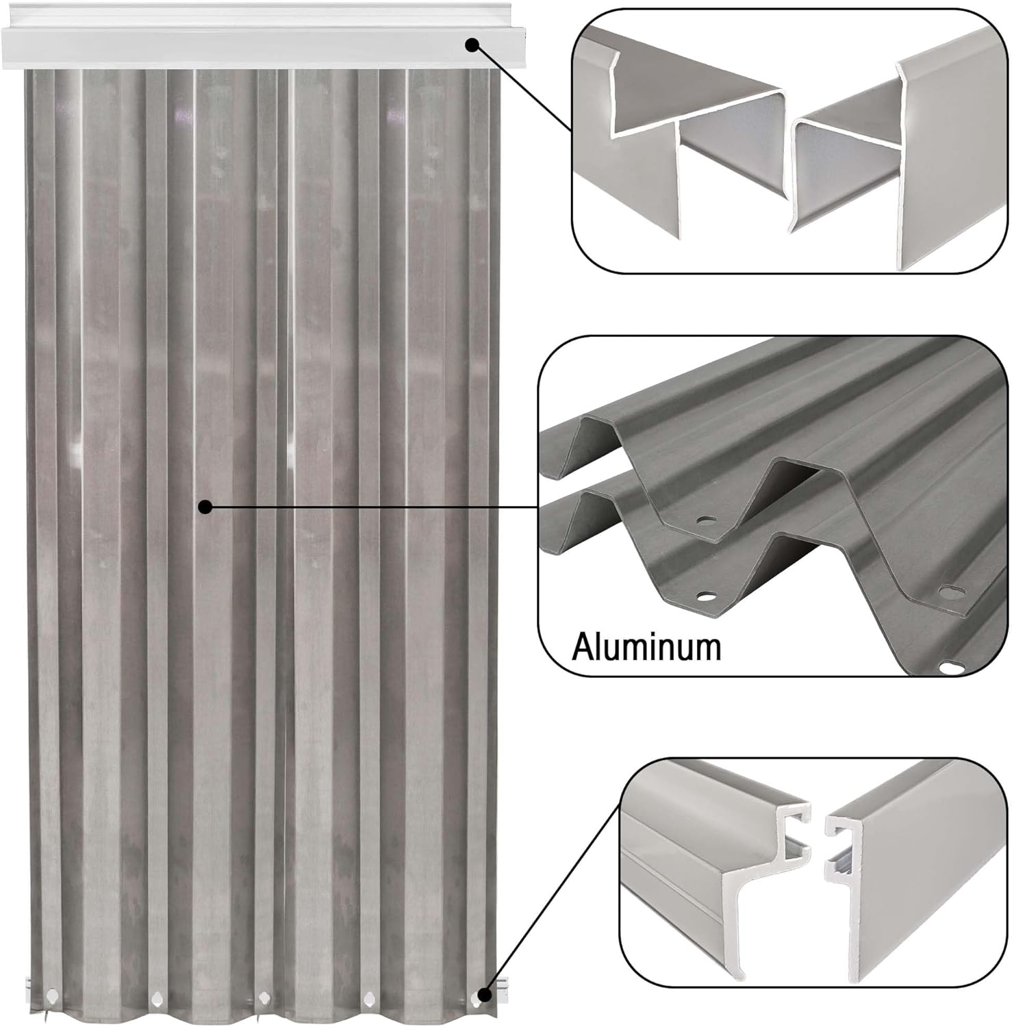 Custom DIY Hurricane Shutter Panels - Custom Length x Custom Height, Overlapping Storm Panels for Window & Door Protection, Easy DIY Installation