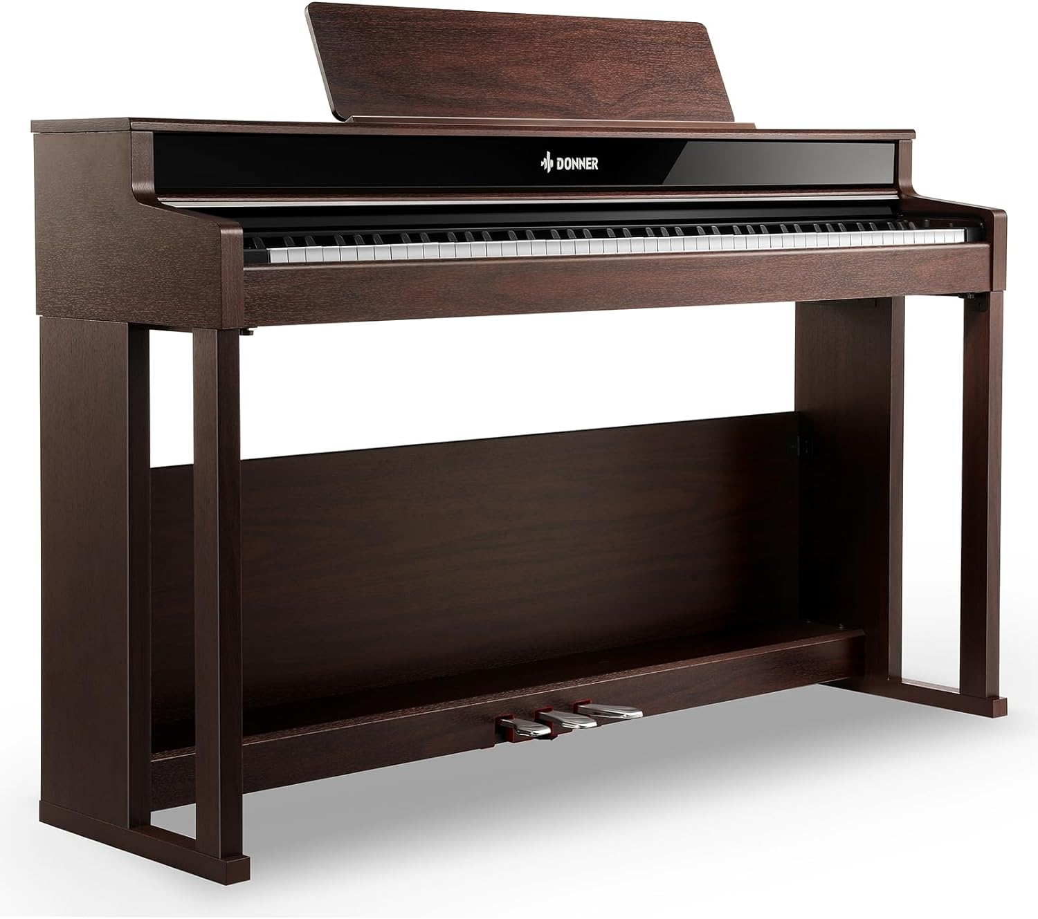 Donner DDP-300 Digital Piano with 88 Graded Hammer Action Weighted Keys, Record, Bluetooth, 10 Voices, 4 Reverb, Speakers