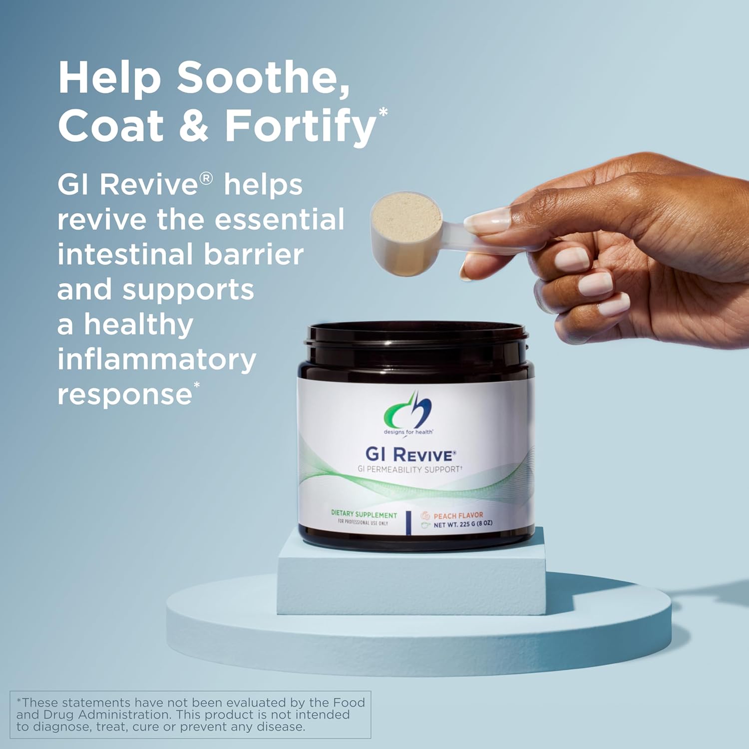 Designs for Health GI Revive Gut Health Powder - L Glutamine & Citrus Pectin for Digestive Health + Slippery Elm