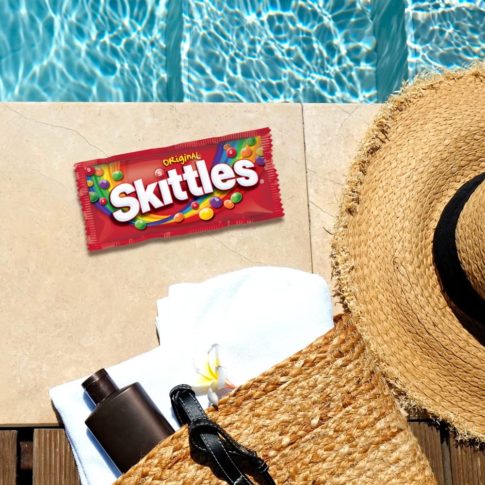 SKITTLES Wild Berry Chewy Candy, Full Size, Bulk Box, 36 Pack, 2.17 oz | Chewy wild berry fruity candy full size packs individually wrapped for movie nights, party favors, snacks, road trip, bulk