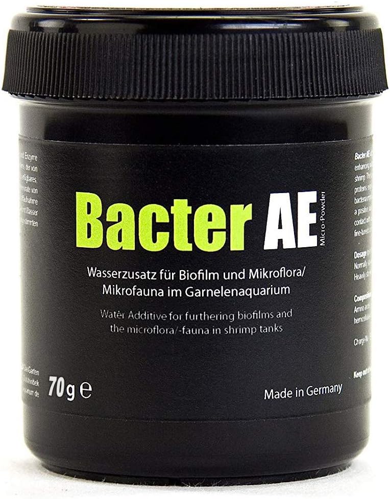 GlasGarten Bacter AE Shrimp (70g) | Nutrients for Live Freshwater Shrimp Food/Aquarium Water (Neocaridina, Amano, Red Cherry, Rili)