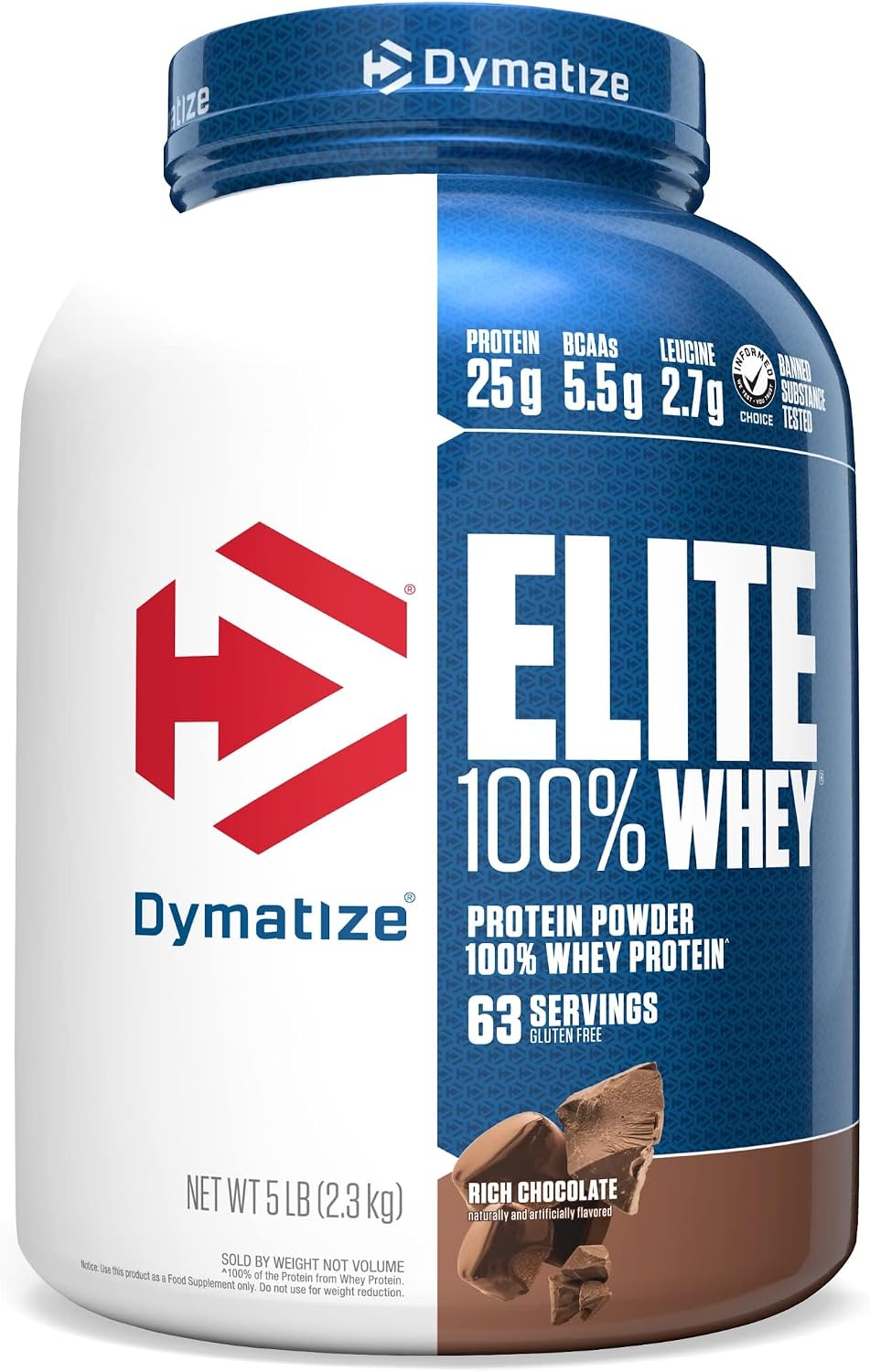 Dymatize Elite 100% Whey Protein Powder, L-Leucine, Quick Absorbing & Fast Digesting for Optimal Muscle Recovery, Gourmet Vanilla, 32 Oz