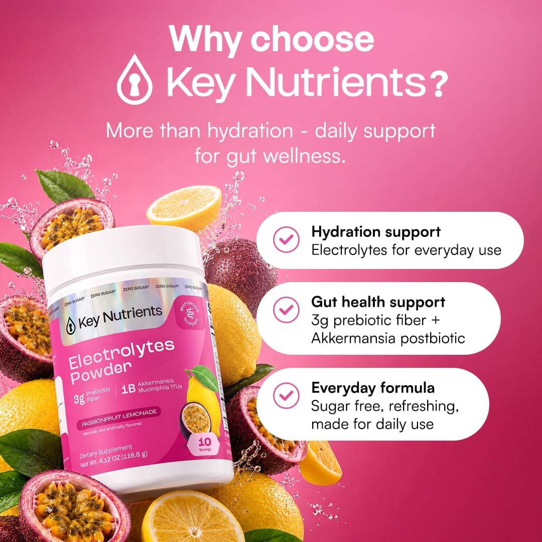 KEY NUTRIENTS Sugar Free Electrolyte Tablets, Hydration Pills, 200 Capsules