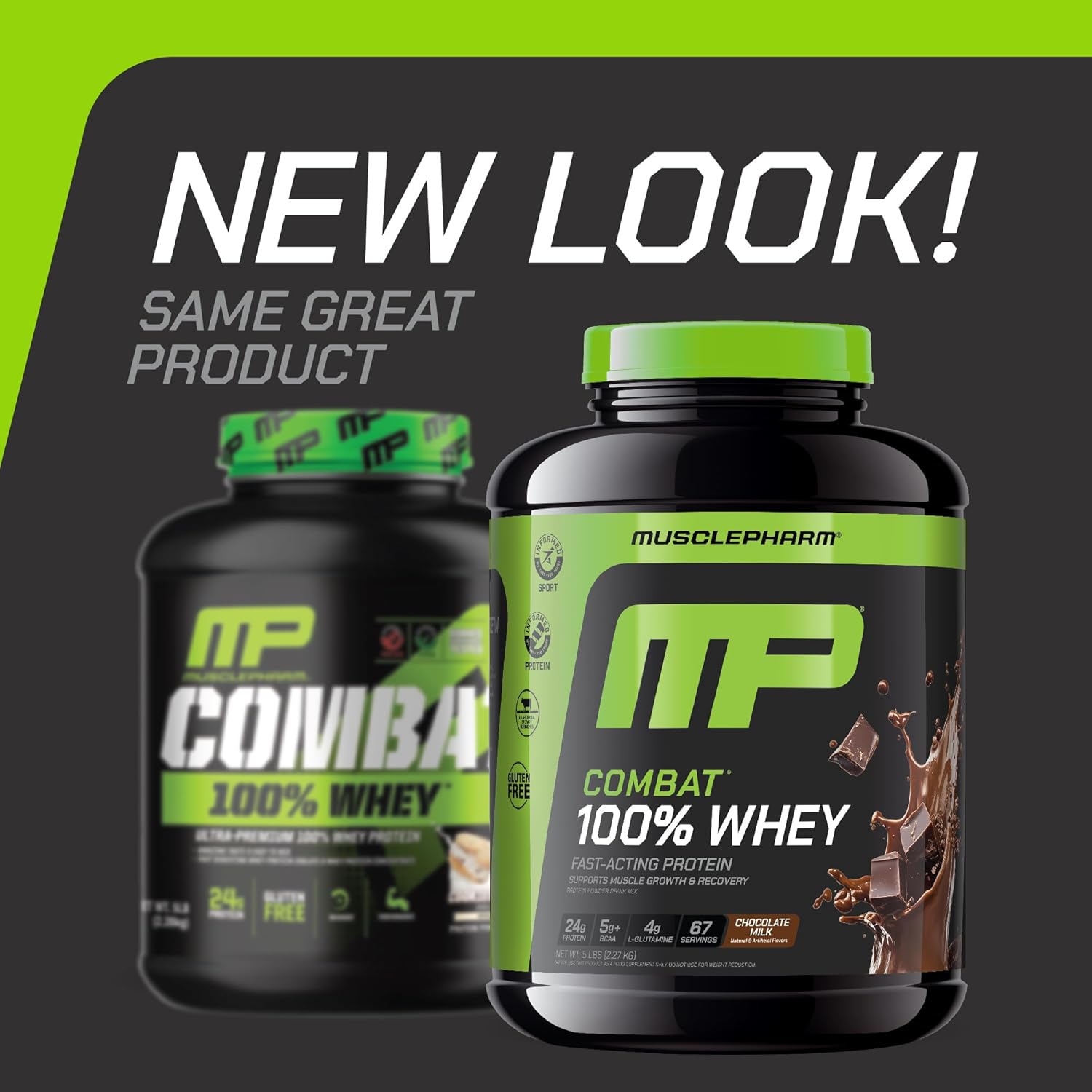 MusclePharm Combat 100% Whey Protein Powder, Vanilla Flavor, Fast Recovery & Muscle Gain with Whey Protein Isolate, High Protein Powder for Women & Men, Gluten Free, 5 lb, 70 Servings | Whey Protein Isolate, Fast Recovery Support, Muscle Gain Support, Hi…