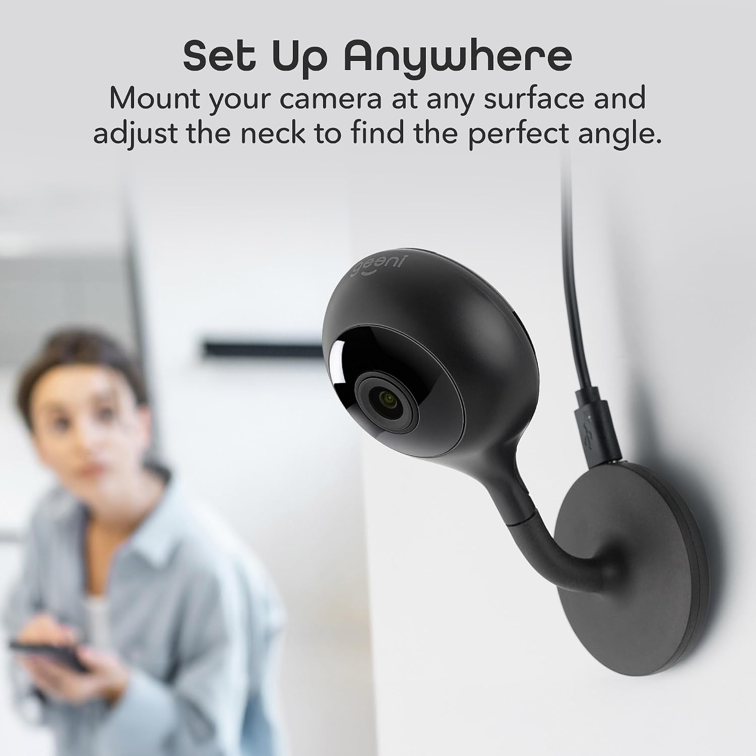 Geeni Look 1080p Indoor Camera, Full HD Wi-Fi & Motion Detection, 2-Pack | 2-Way audio, night vision, works with Alexa & Google Home