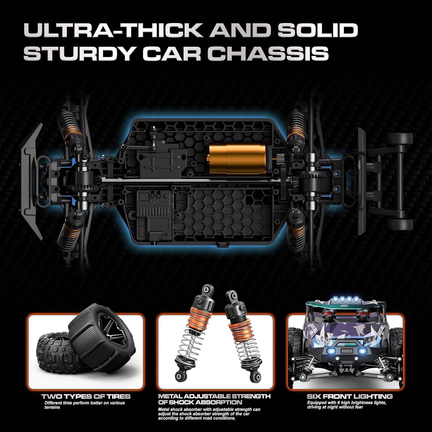 RC Cars for Adults & Boys, 1:14 Desert 4WD Off-Road RC Truck High Speed 40 km/h