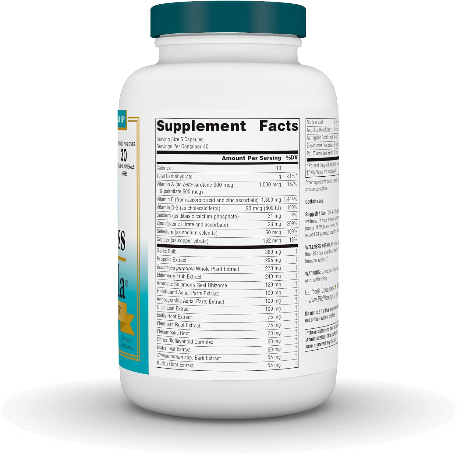Source Naturals Wellness Formula, Advanced Immune Support - 240 Capsules | Bio-Aligned Vitamins & Herbal Defense with Vitamin C Plus 30 other Vitamins, Minerals & Herbs for Immune System Support