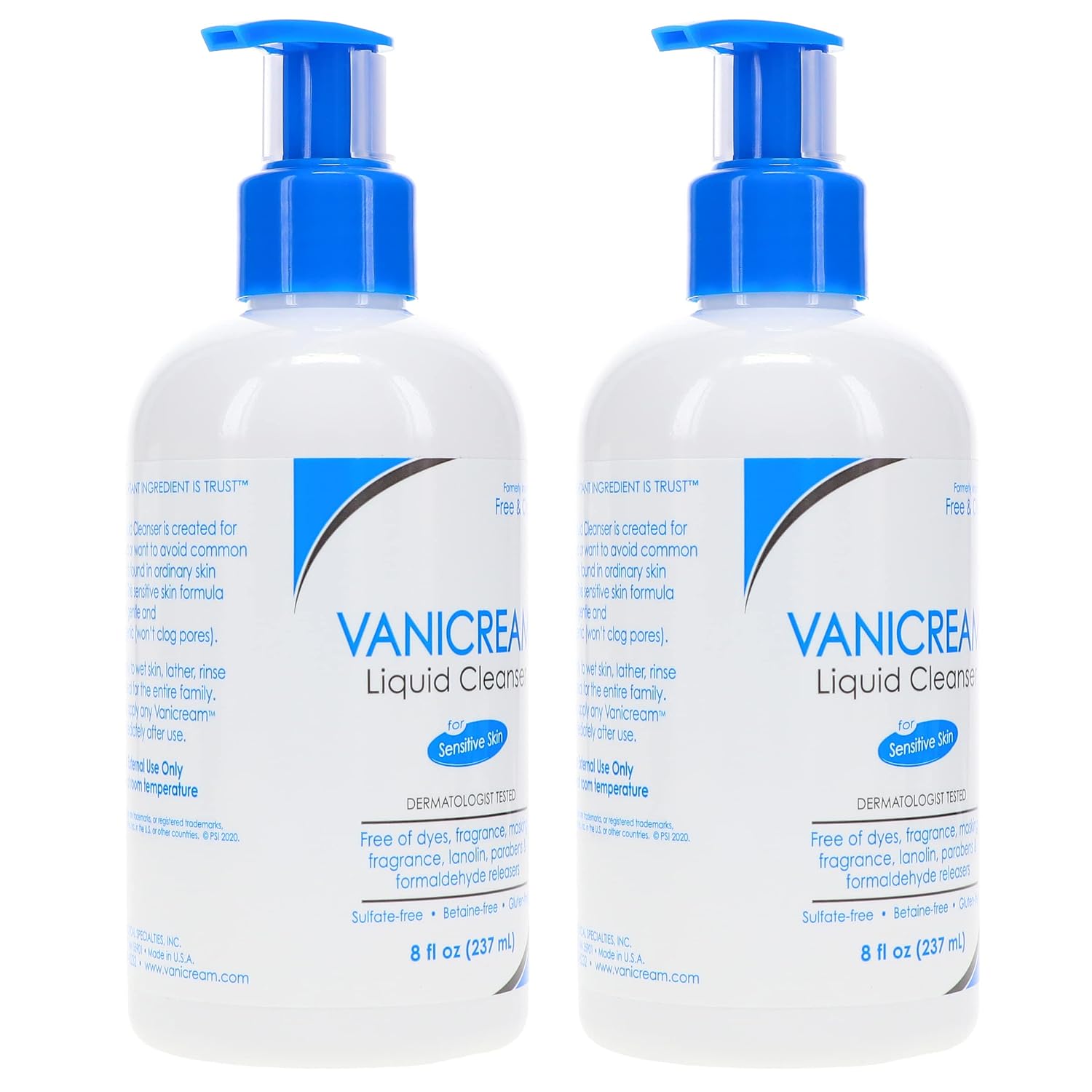 Free and Clear Liquid Cleanser, 8 Ounces each, Pack of 2