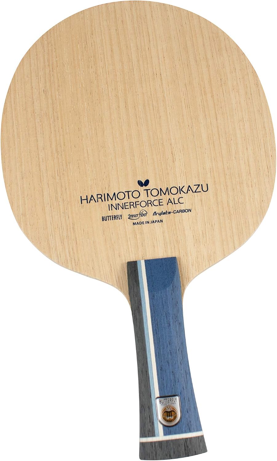 Harimoto Innerforce ALC Blade - Butterfly Table Tennis Blade - AL Carbon Fiber Blade - Professional Table Tennis Blade - AN, FL, and ST handle type - Made in Japan