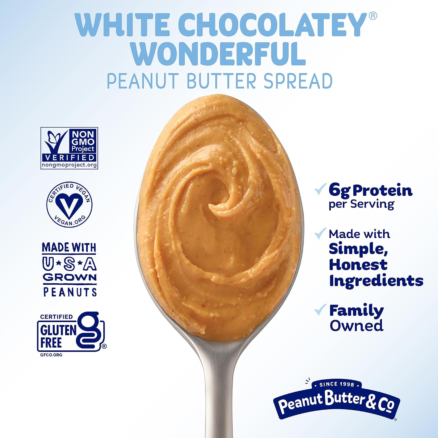 Peanut Butter & Co. Peanut Butter Variety Pack, 4 Flavors, 16 oz (4 Pack) | Non-GMO Project Verified, Gluten Free, Vegan, 6-7g Protein, 4 Flavors, No HFCS, USA-Frown, Pantry-Friendly Pack