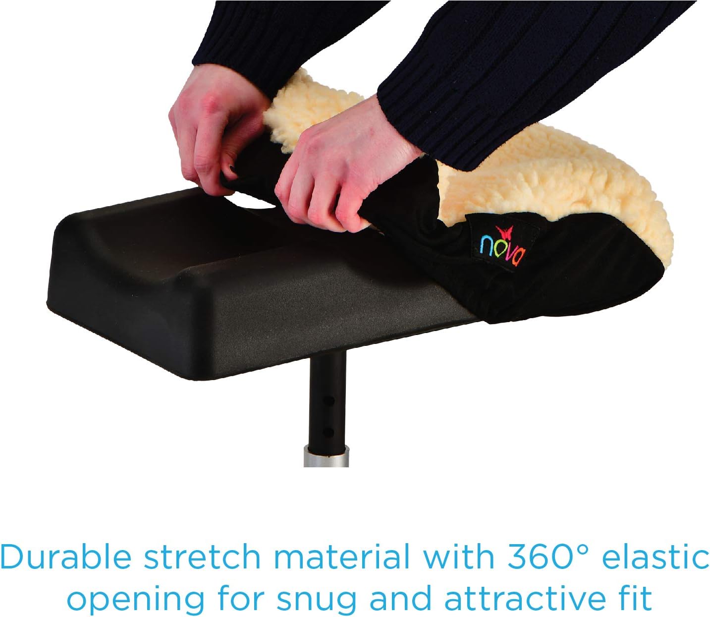 NOVA Universal Knee Scooter Platform Cover, Fleece Faux Sheepskin Cover, Easy to Fit and Washable