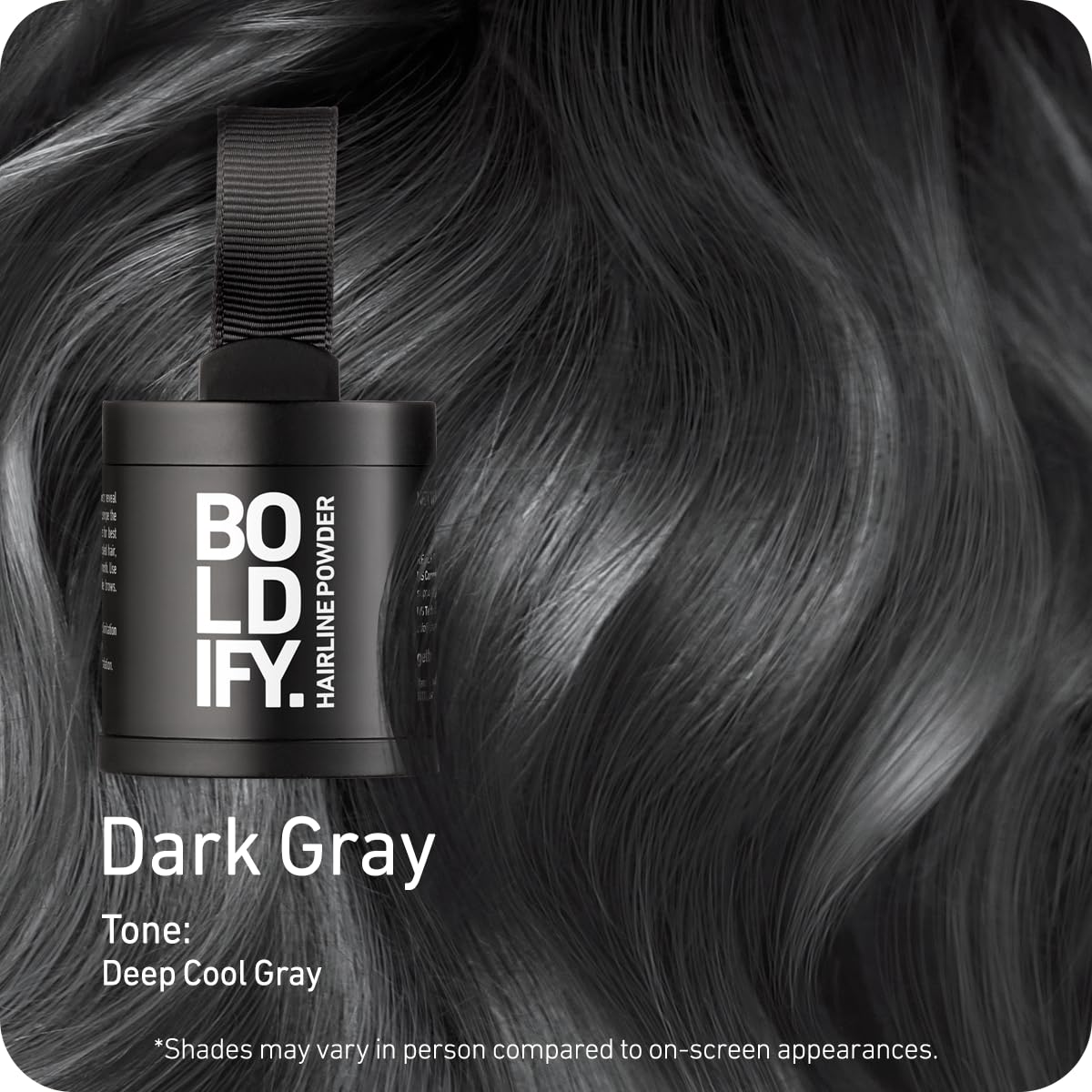Boldify Hairline Powder, Root Touch Up Hair Color Dark Brown 4g