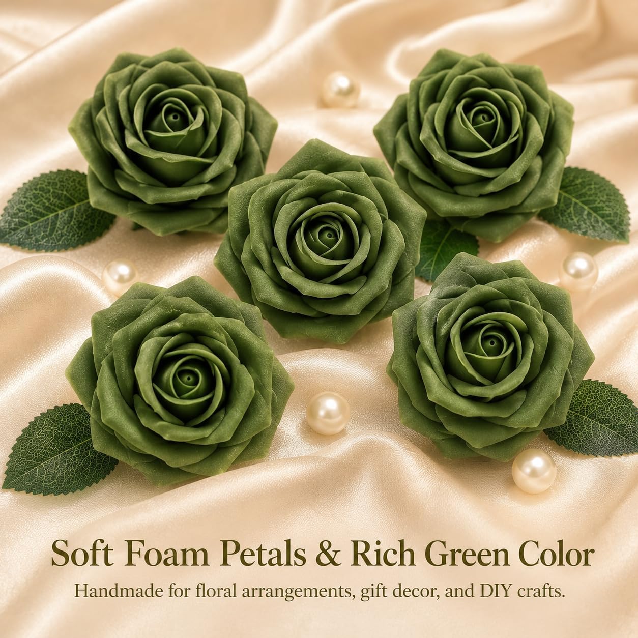 30PCS Yellow Artificial Flowers, Real Touch Fake Roses for Fall Decorations