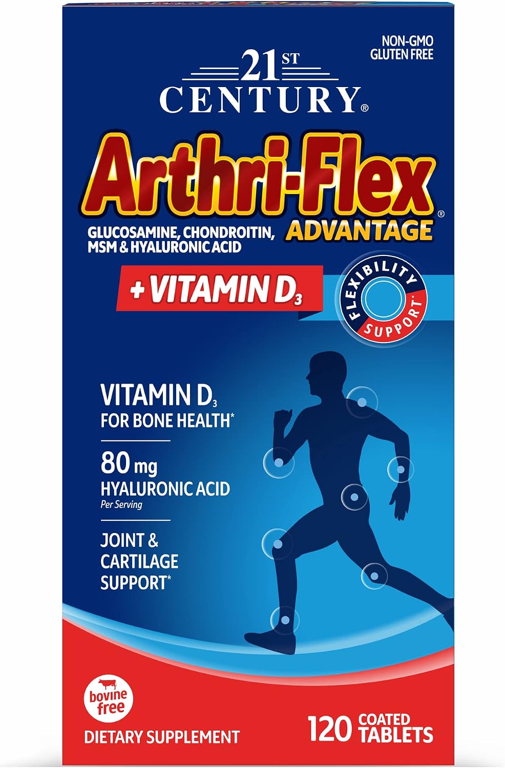21st Century Arthri-Flex Advantage + D3 Joint Support Tablets, 120 Count