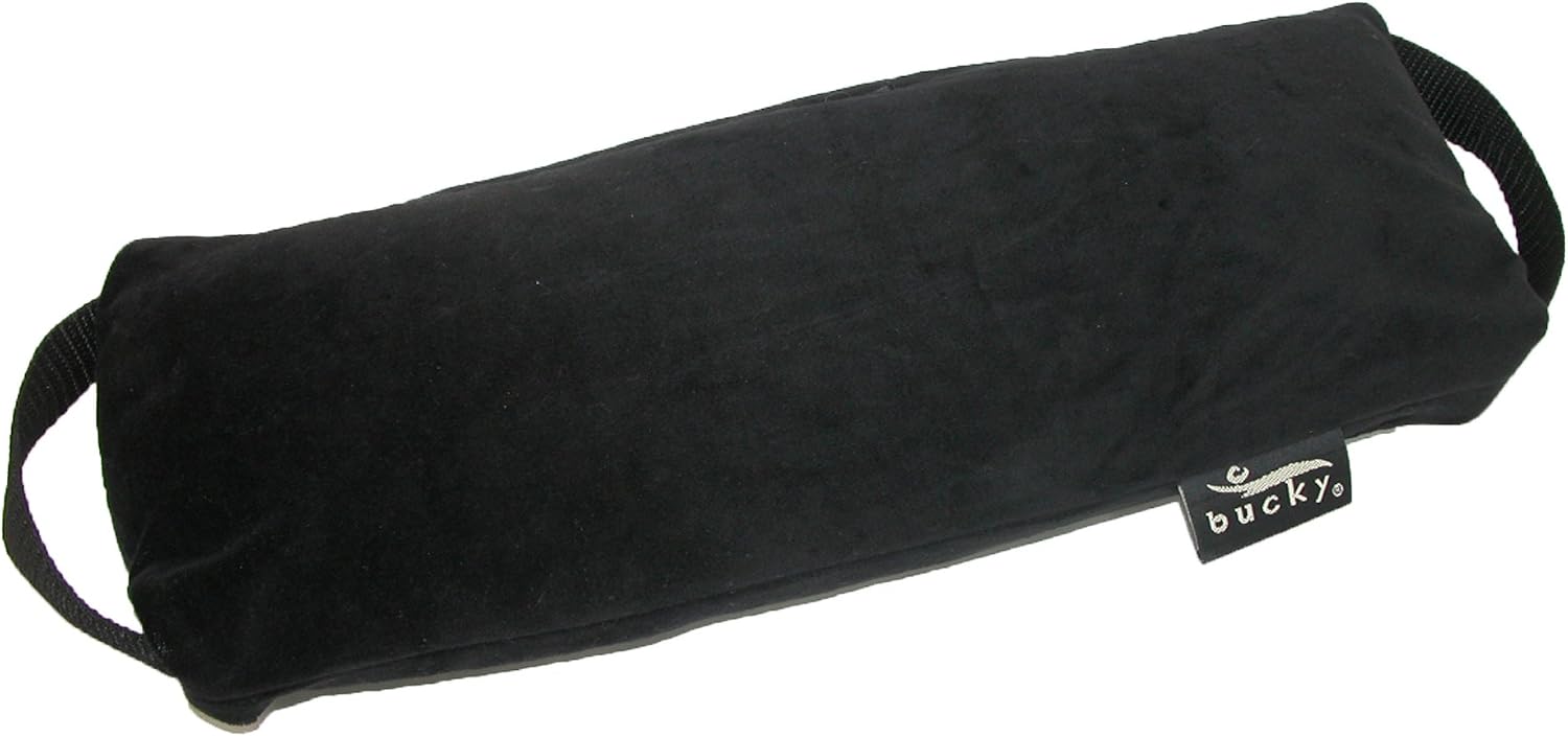 Bucky Baxter Ergonomic & Supportive Adjustable Lumbar Pillow, Black, One Size,Cotton