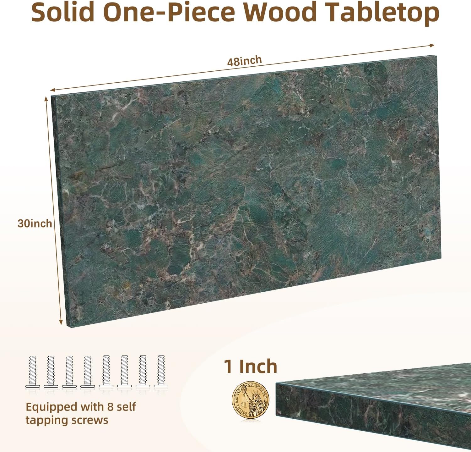 Rectangular Wood Table Top, 71x32x1 in Solid One-Piece Workbench Top | Wood Table Top Particle Board For Standing Desk, Home Office DIY Countertop, Washer Dryer, Coffee Bar And Workbench Use