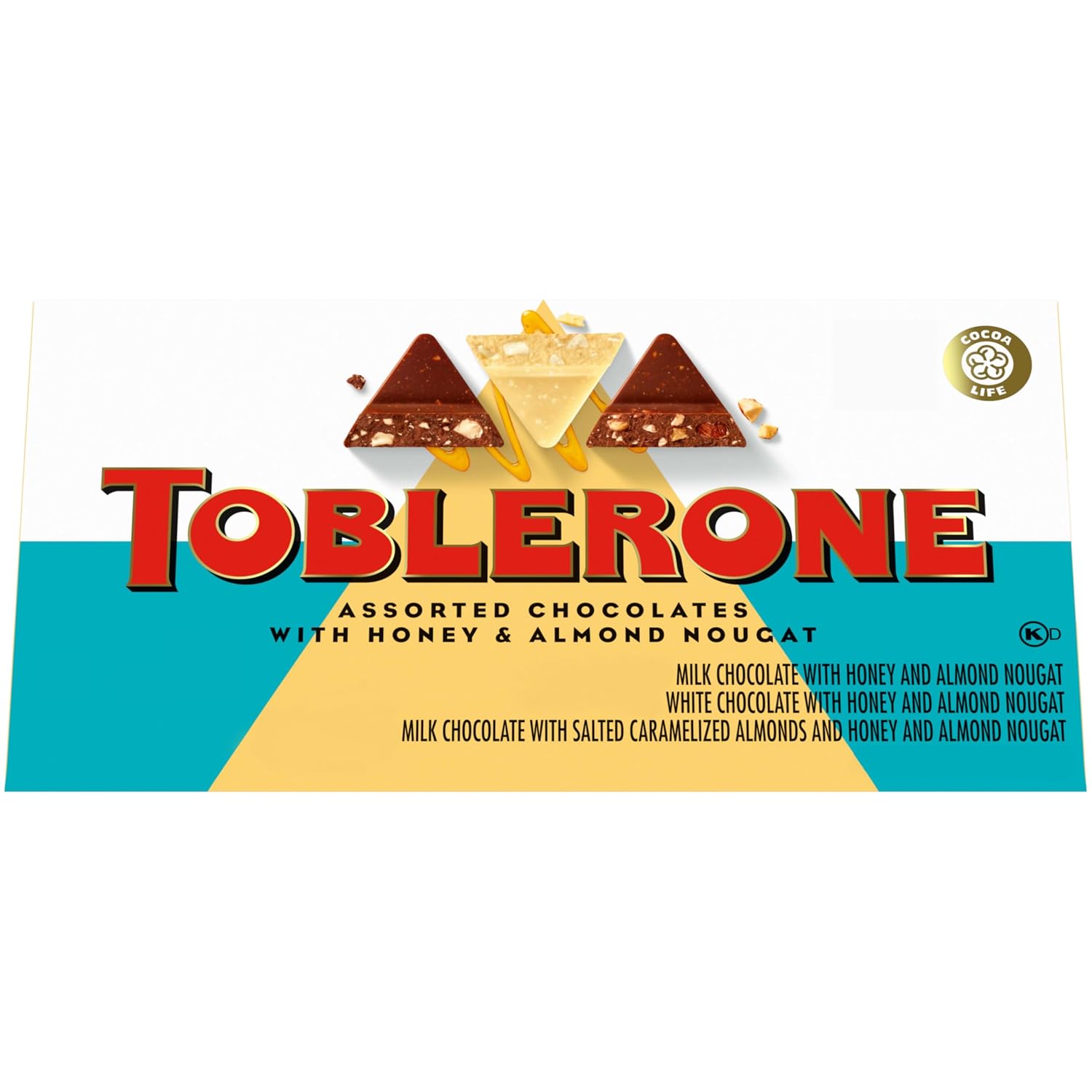 TOBLERONE Dark Chocolate Bar with Honey and Almond Nougat, 20 Bars | Bulk Chocolate