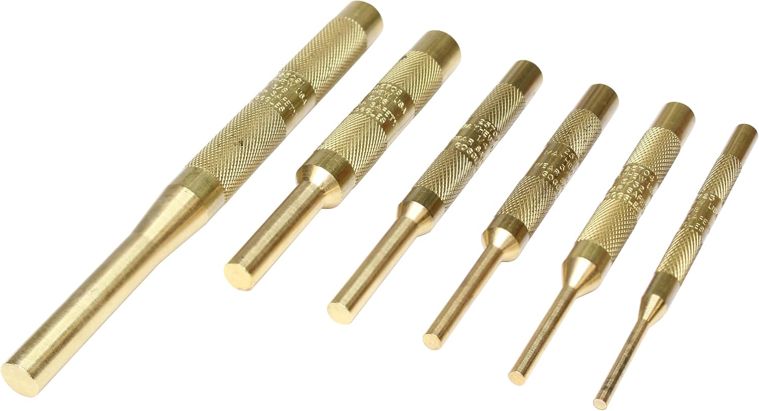 Mayhew Tools 67008 Brass Pin Punch, 12-Piece Set