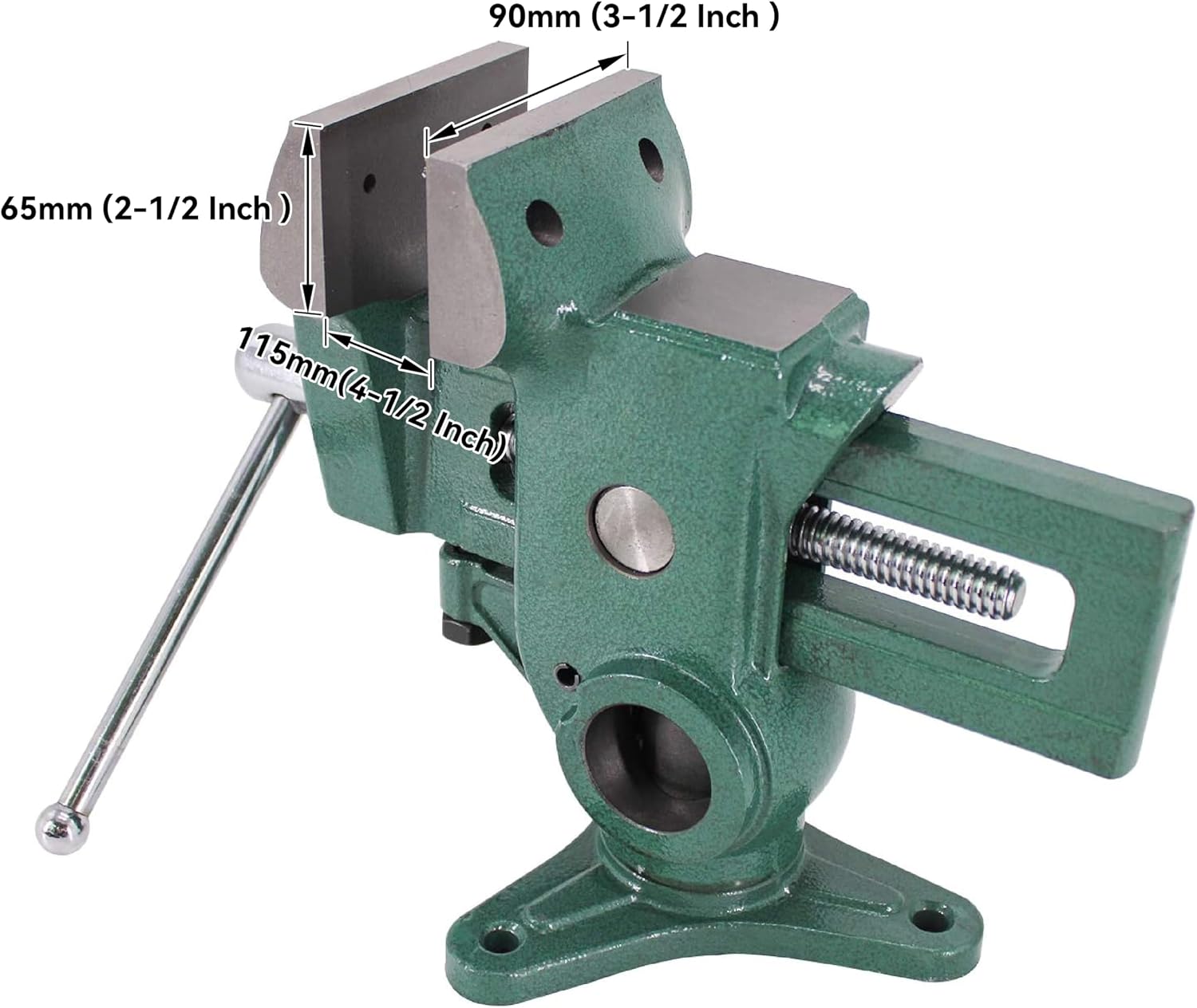 HFS(R) Parrot Vise Multi-Angle Vise 3.5" Suitable for Woodworkers or Metal Processing