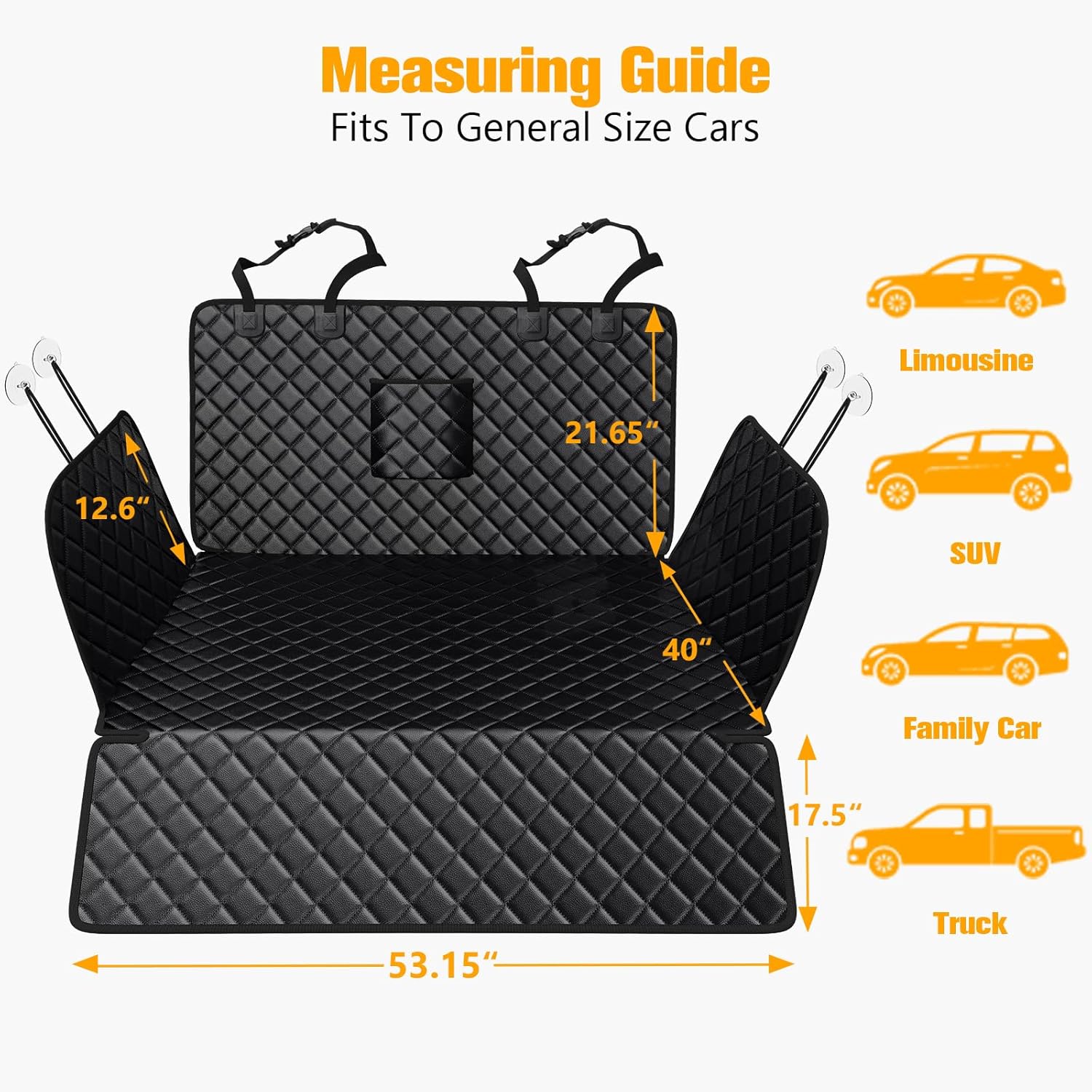 PETICON SUV Cargo Liner for Dogs, Trunk Cover with Bumper Flap Protector