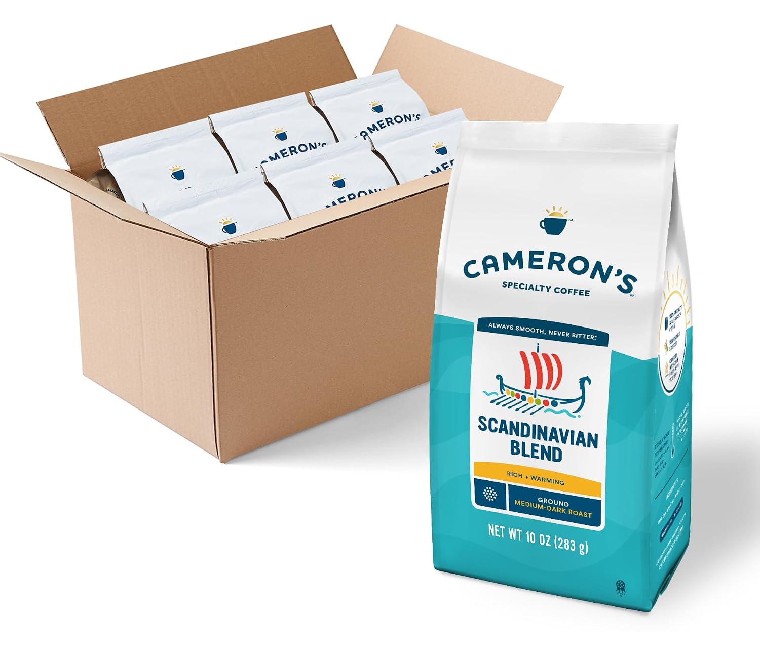Cameron's Coffee Roasted Ground Coffee Bag, Flavored, Vanilla Hazelnut, 32 Ounce