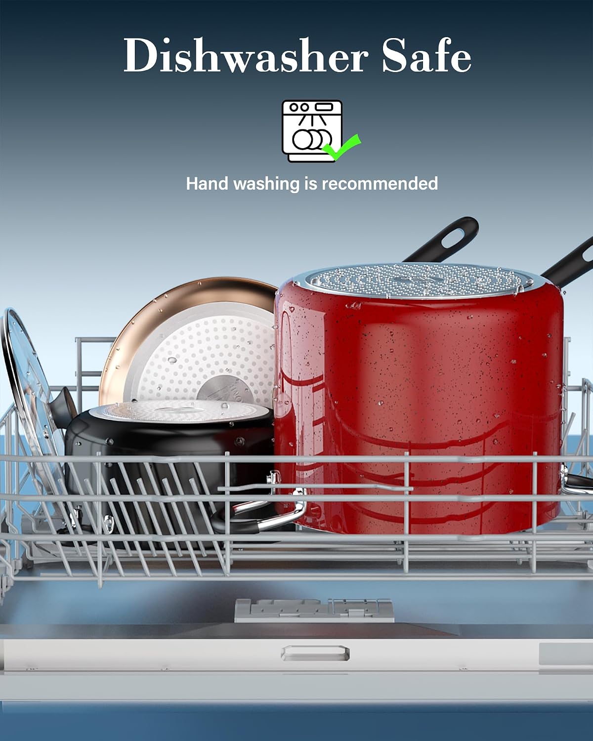 Cook N Home 10.5 Quart Non Stick Stock Pot with Lid, Large Pots for Cooking