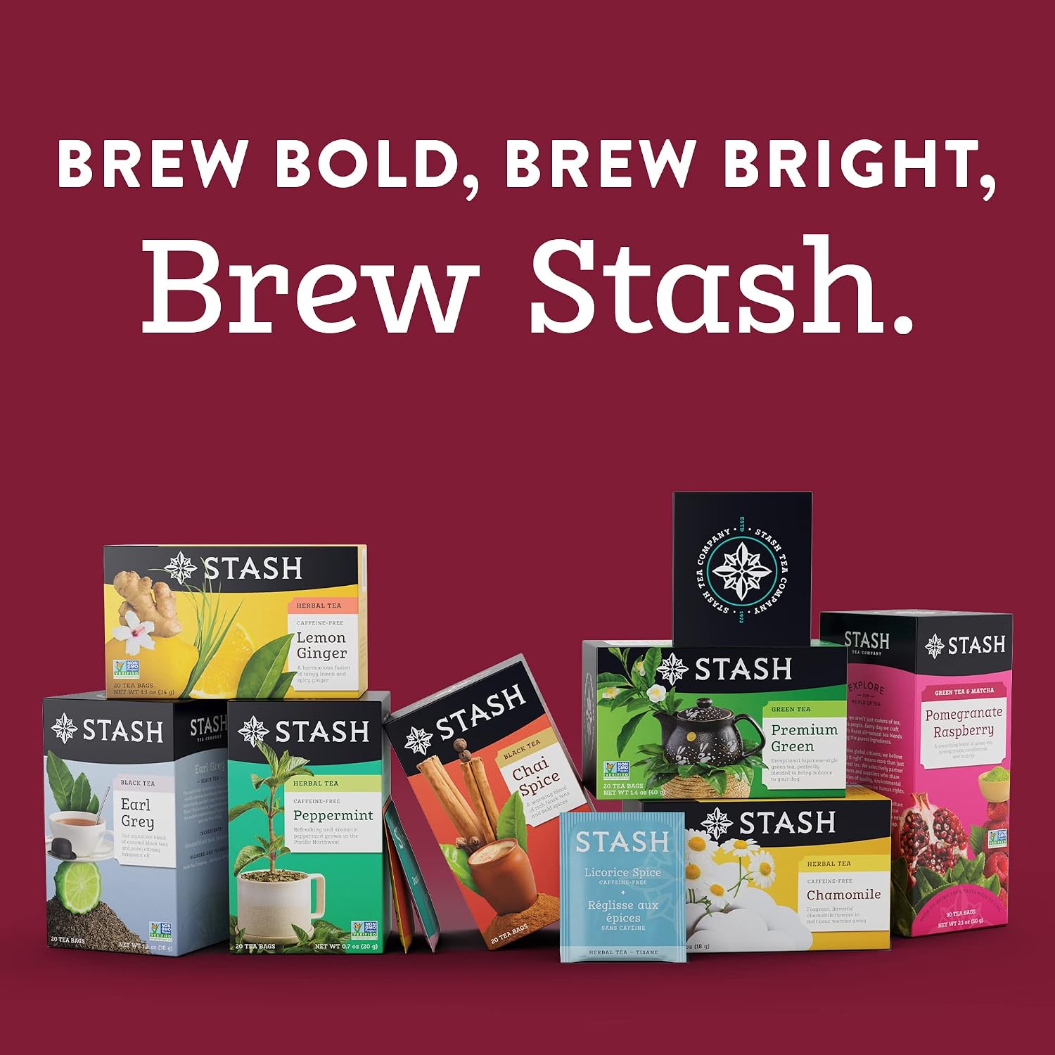 Stash Tea Premium Green Tea, Box of 100 Tea Bags