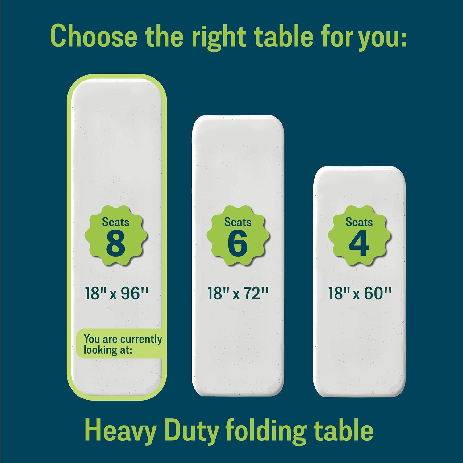 Seminar Folding Table by National Public Seating – 18x72 Portable, Heavy-Duty Foldable Table Indoor/Outdoor Table for Office, Conferences & Training Rooms – Lightweight & Durable, Speckled Gray